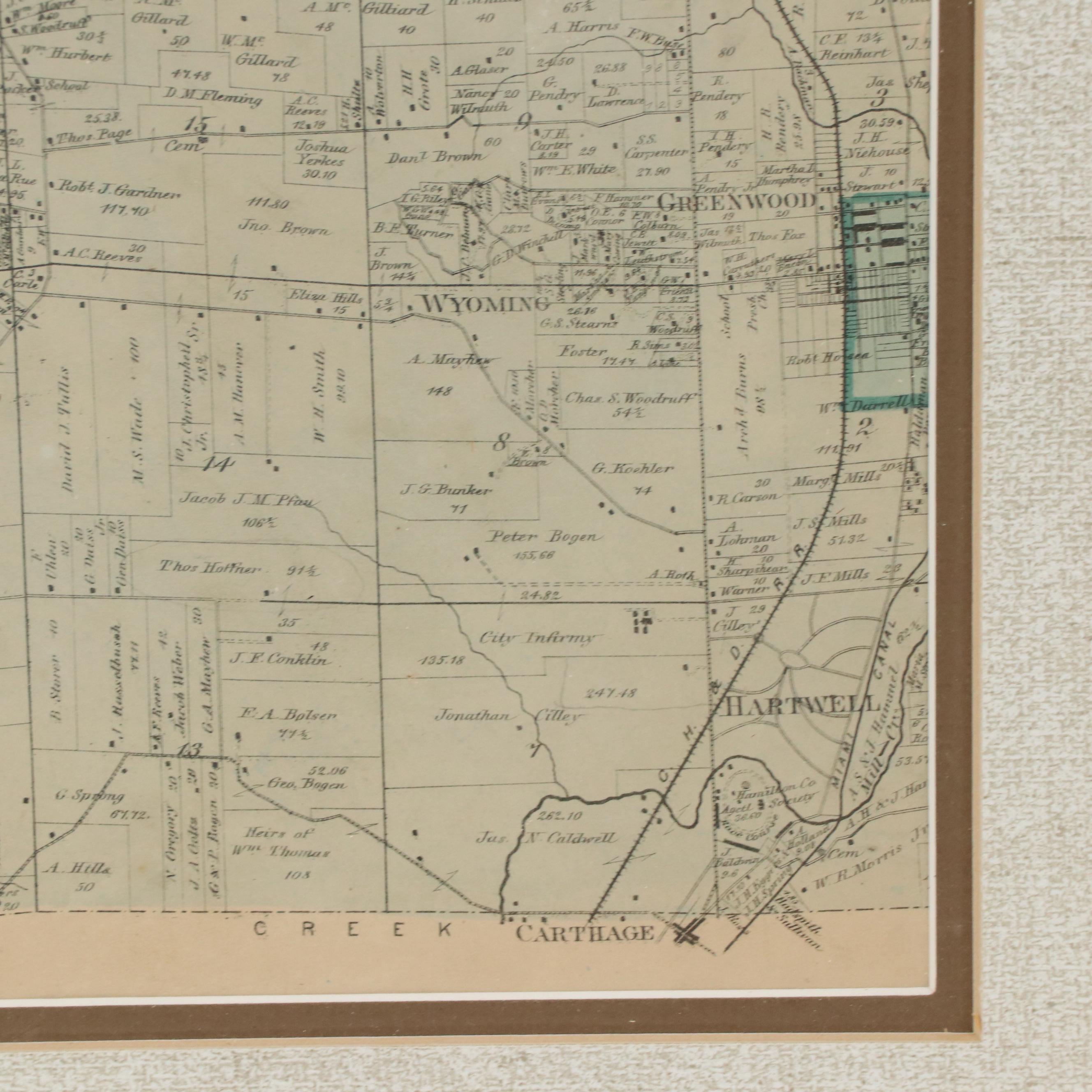 Map of Cincinnati Township "Springfield," 1869