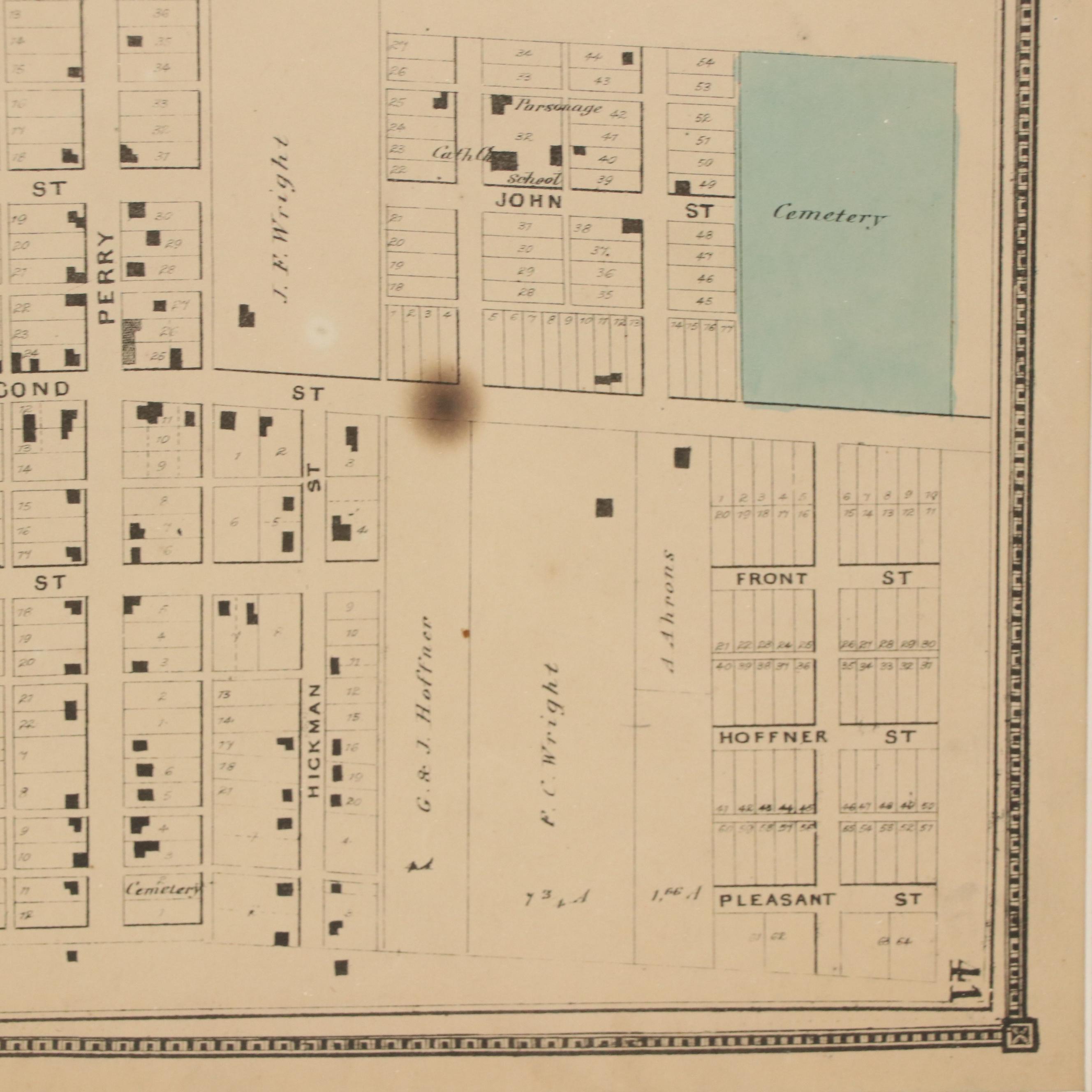 Map of Cincinnati Township "Symmes" and "Mount Pleasant," 1869