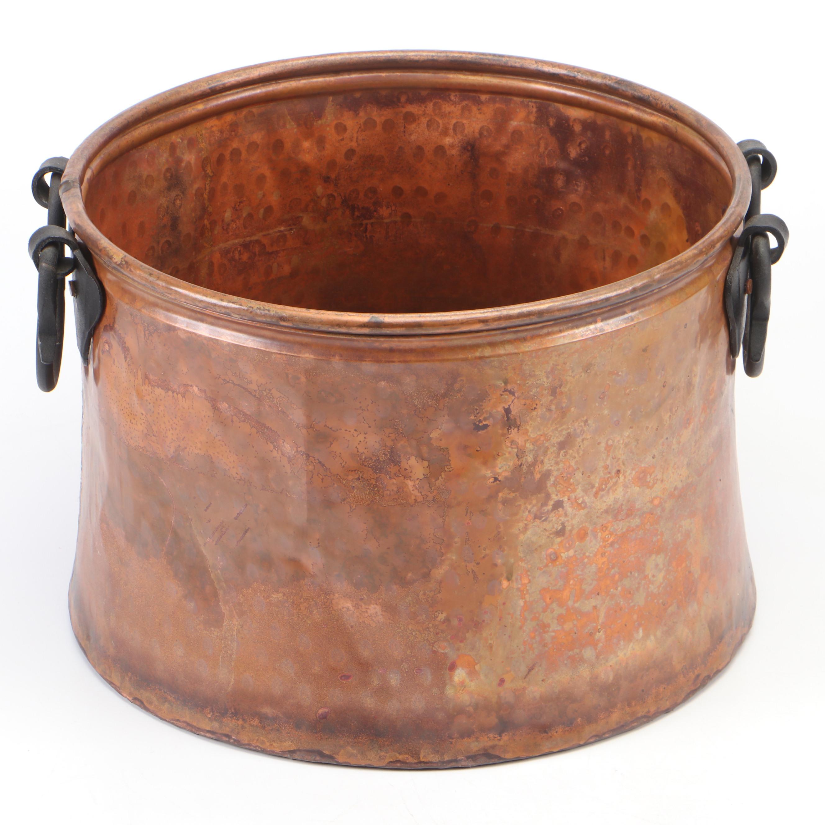 Turkish Copper Pot with Cast Iron Handles