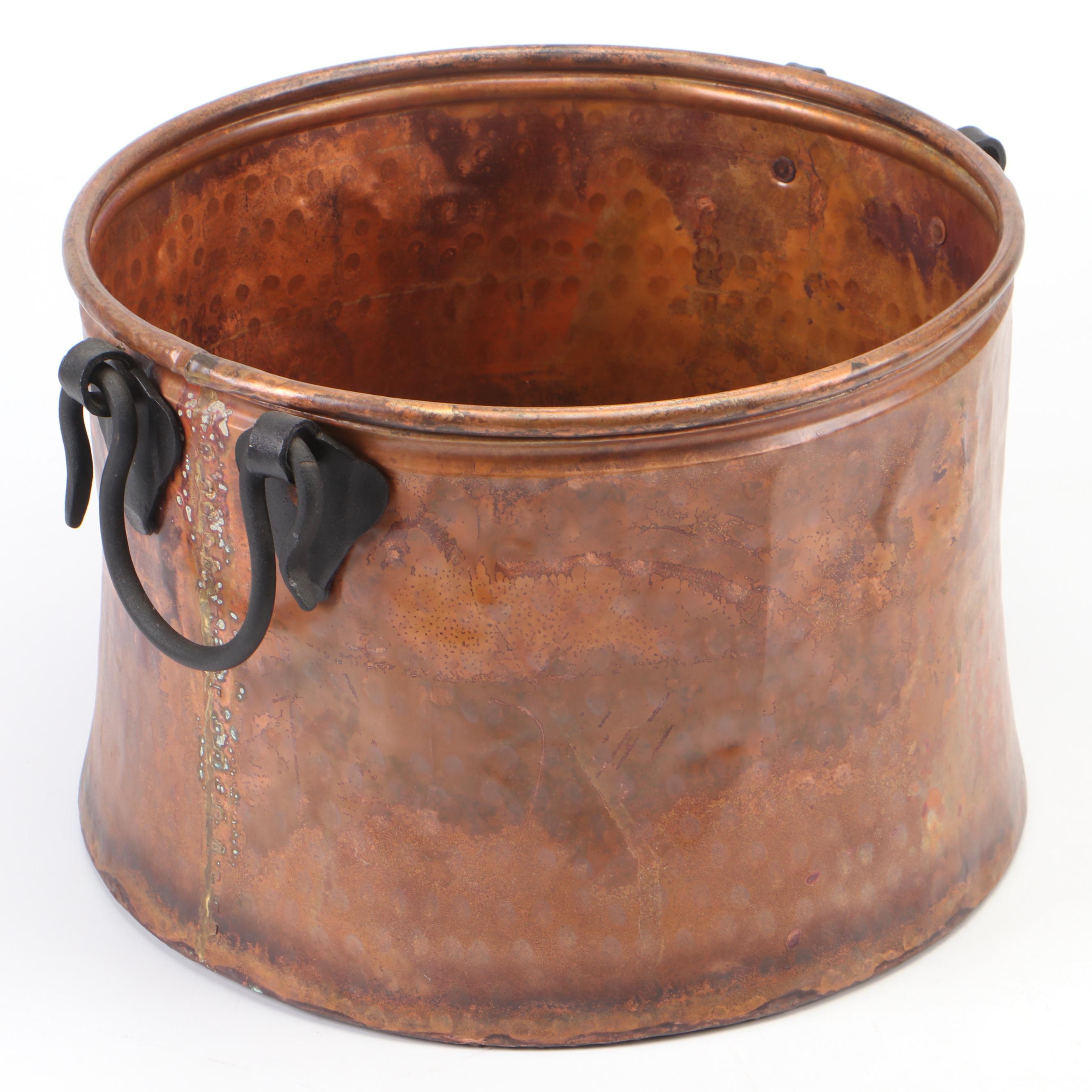 Turkish Copper Pot with Cast Iron Handles