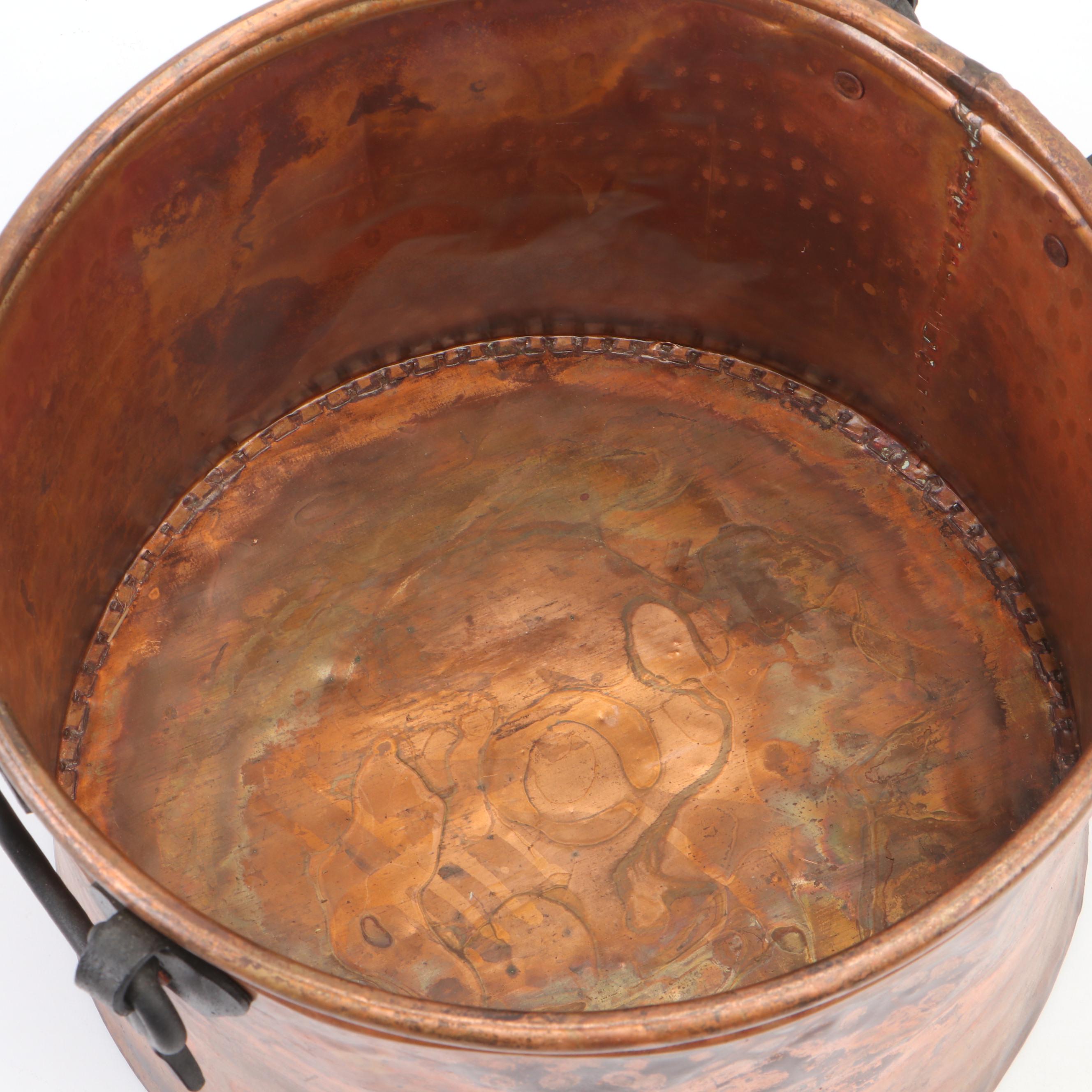 Turkish Copper Pot with Cast Iron Handles