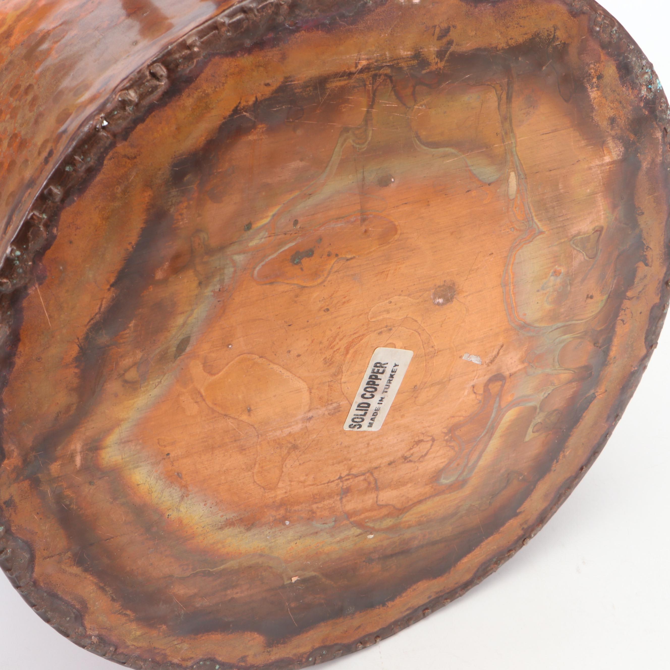 Turkish Copper Pot with Cast Iron Handles