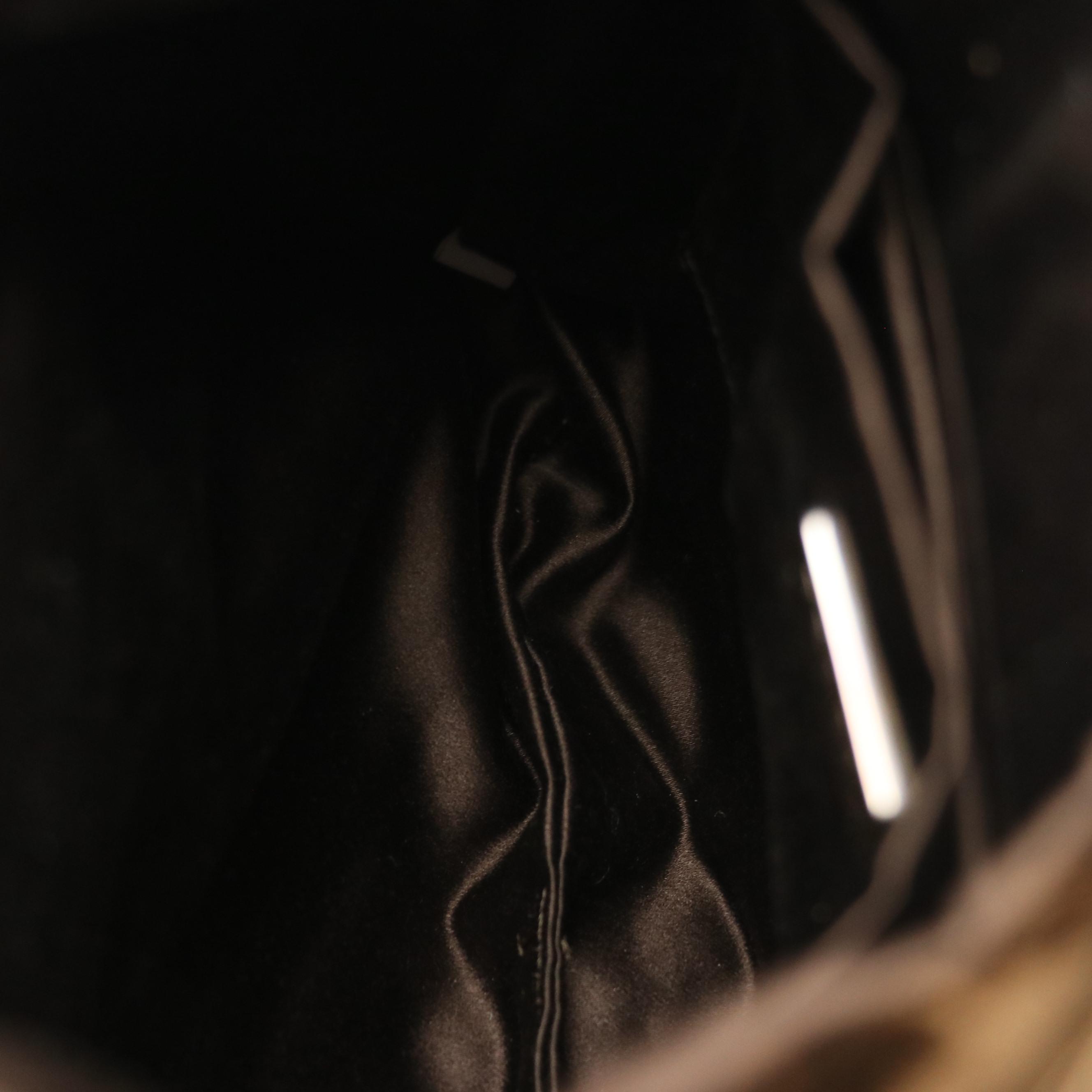 Prada Brown Velvet and Beaded Silk Chiffon Floral Handbag