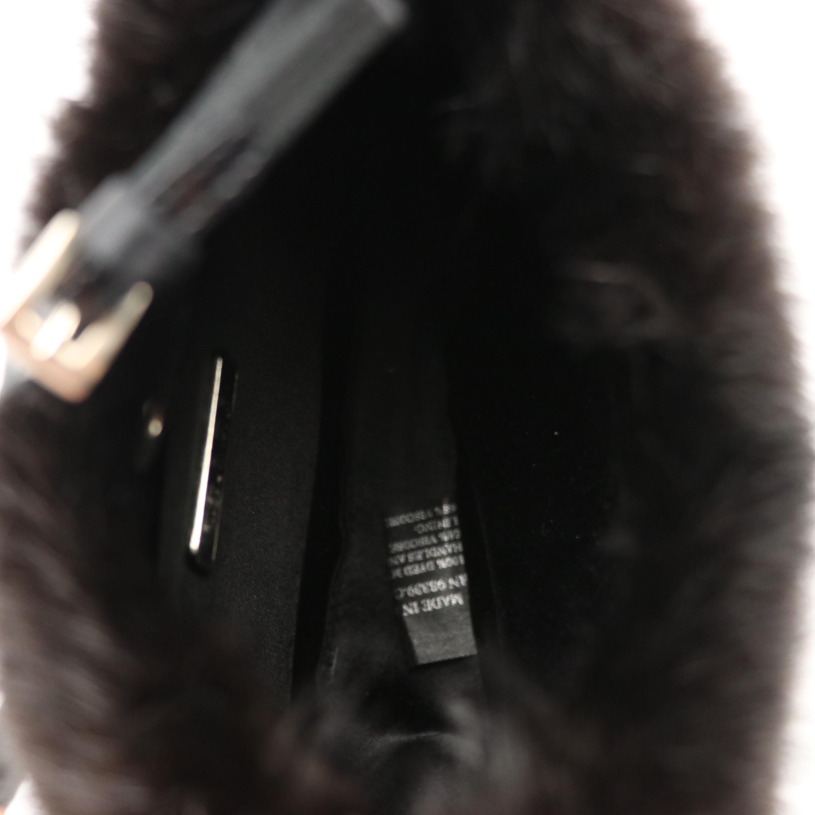 Prada Mink Fur Handbag with Satin Strap