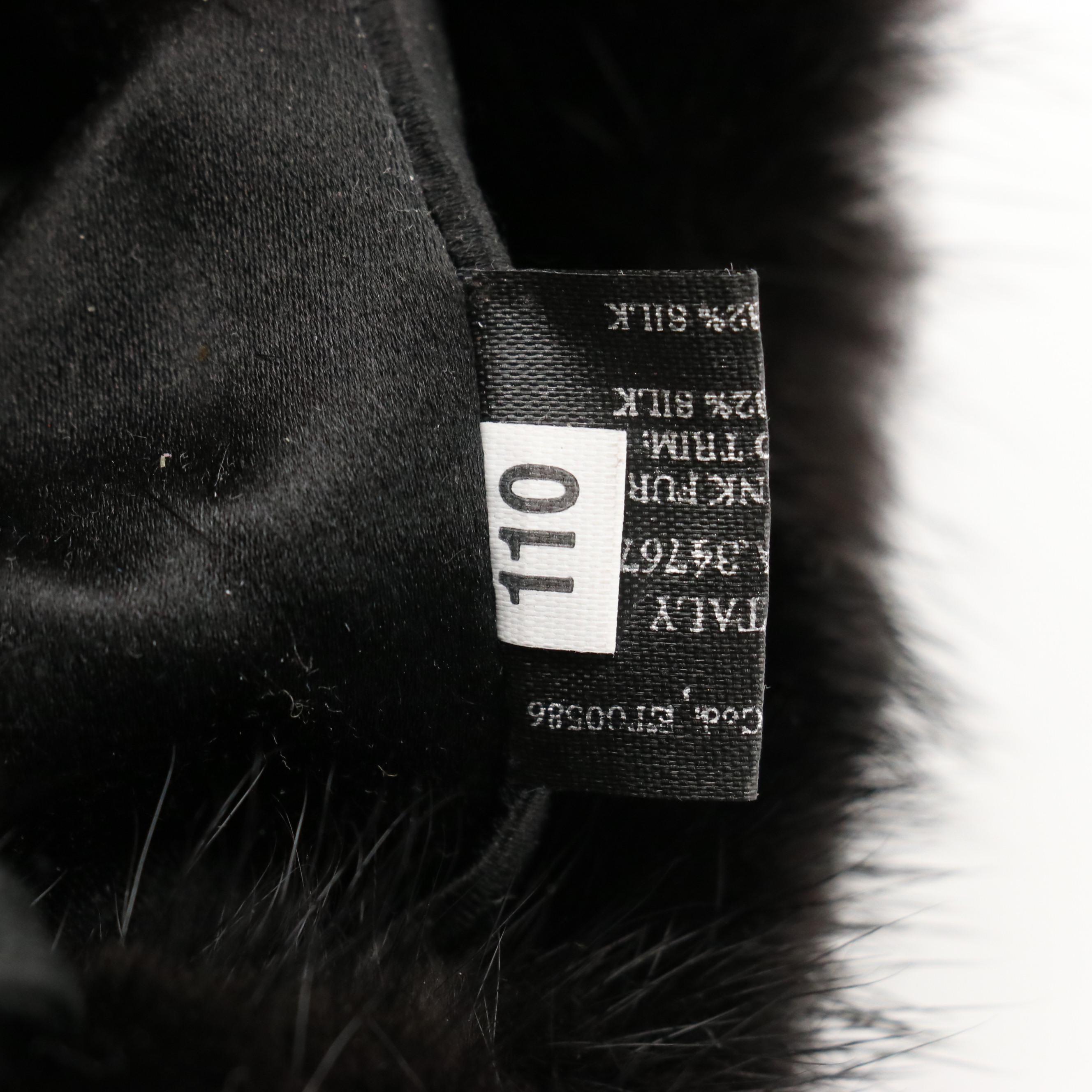 Prada Mink Fur Handbag with Satin Strap