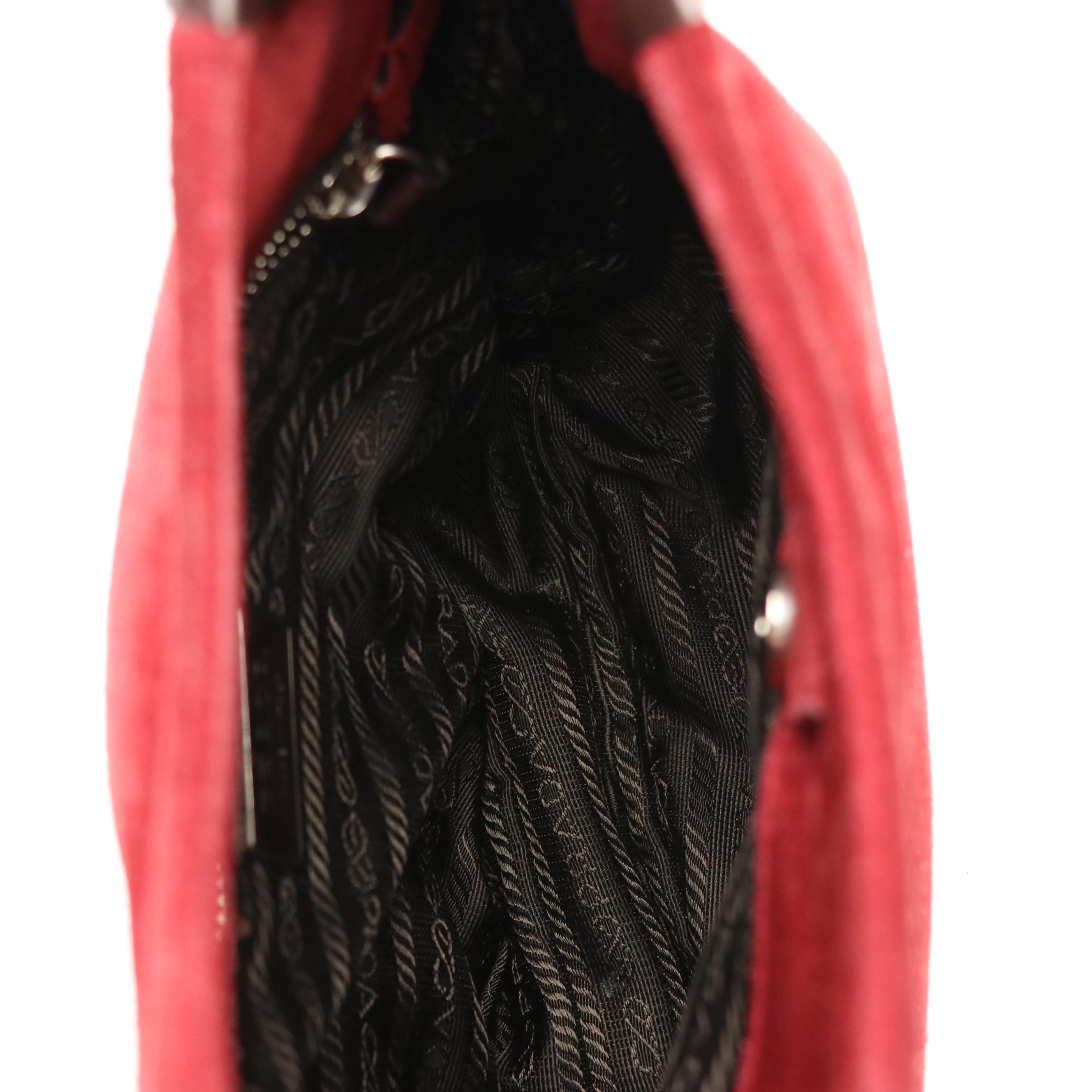 Prada Suede and Leather Shoulder Bag