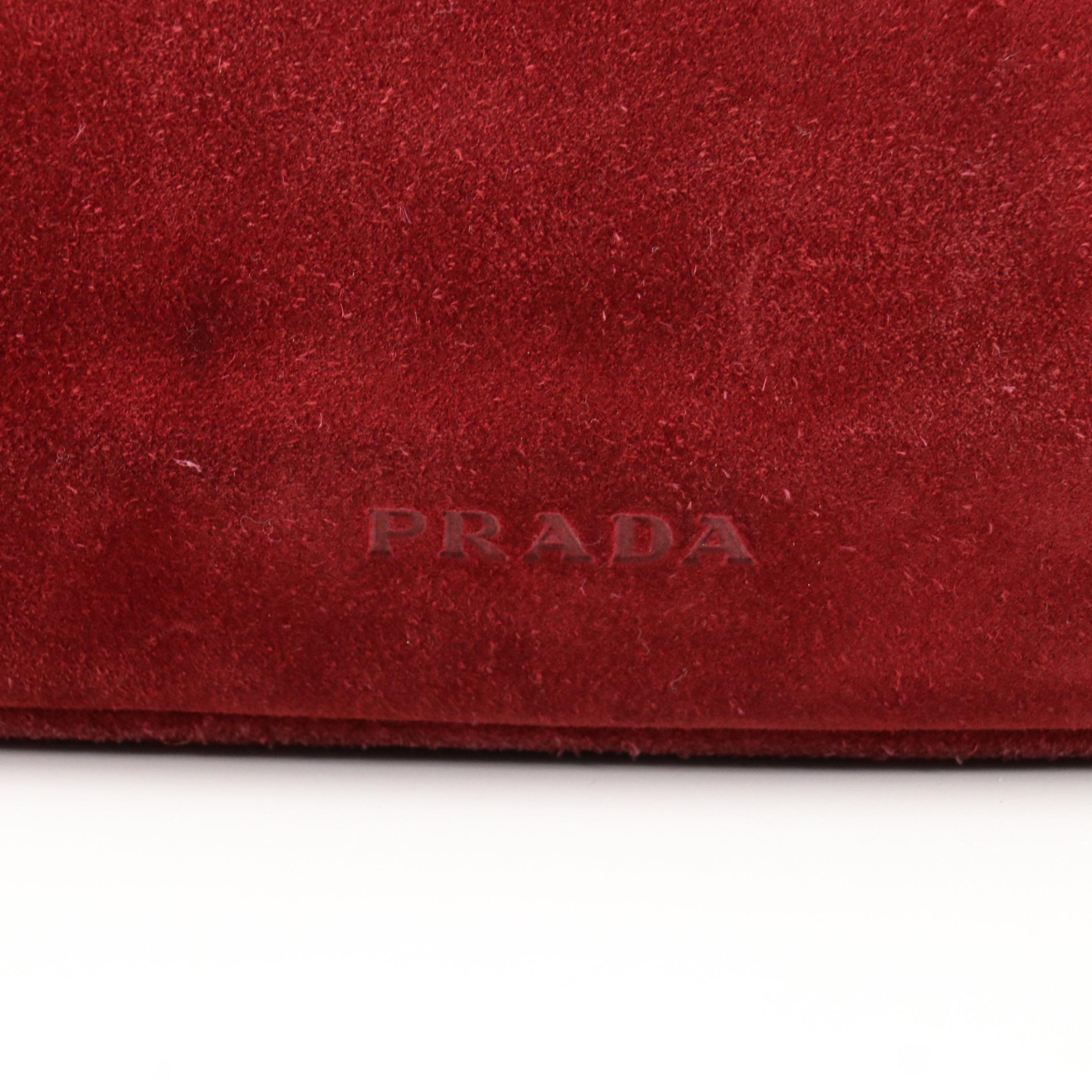 Prada Suede and Leather Shoulder Bag