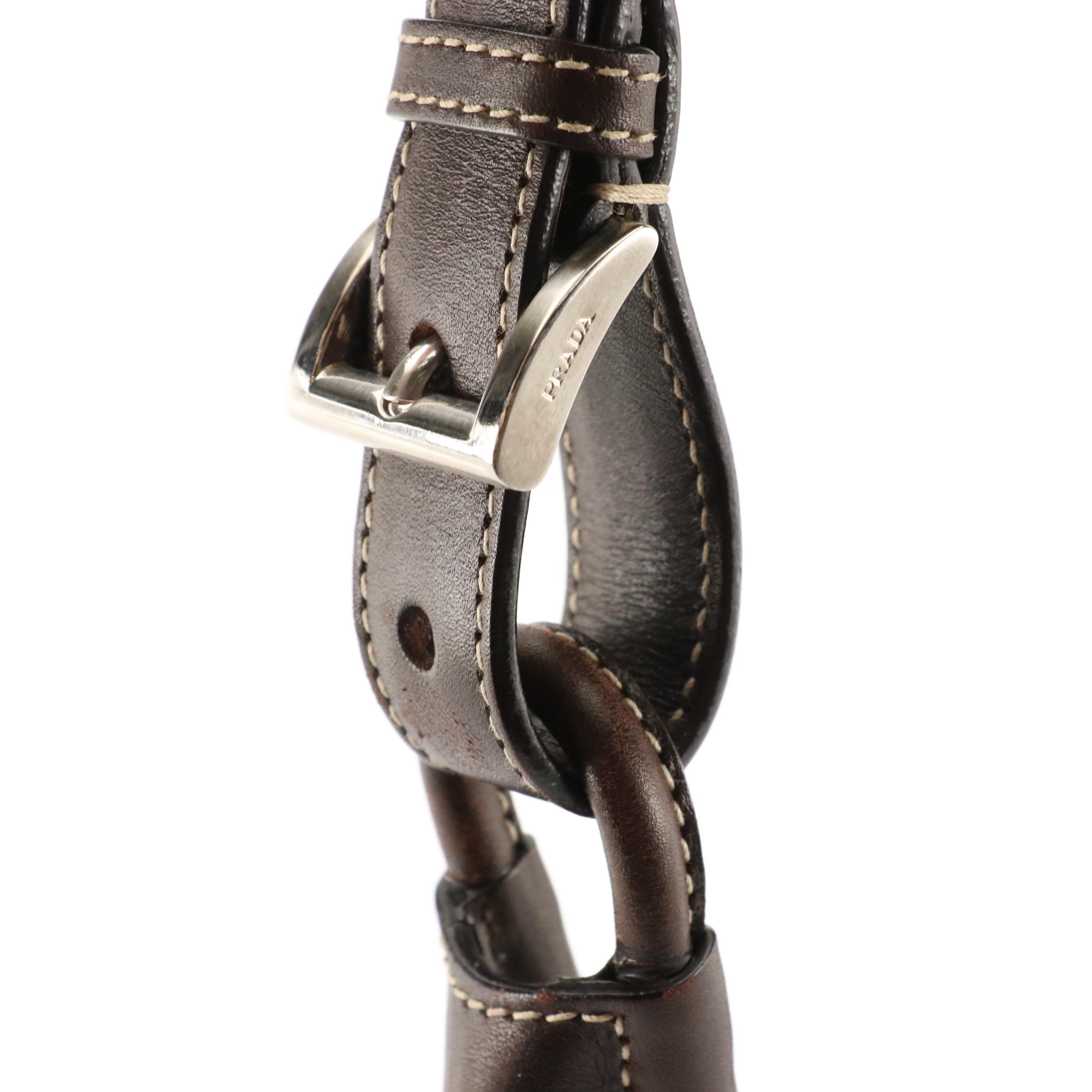 Prada Suede and Leather Shoulder Bag