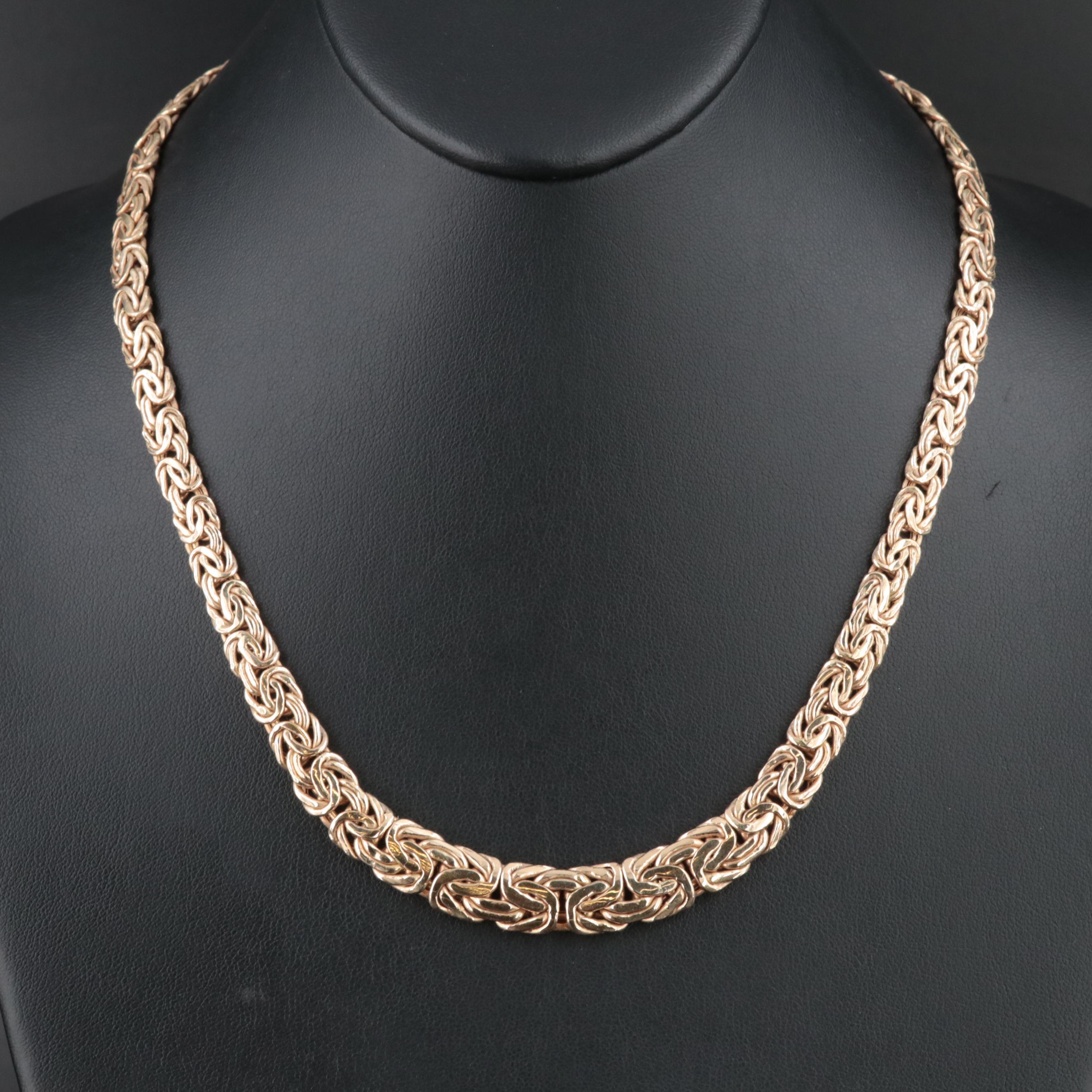 14K Graduated Byzantine Chain Necklace