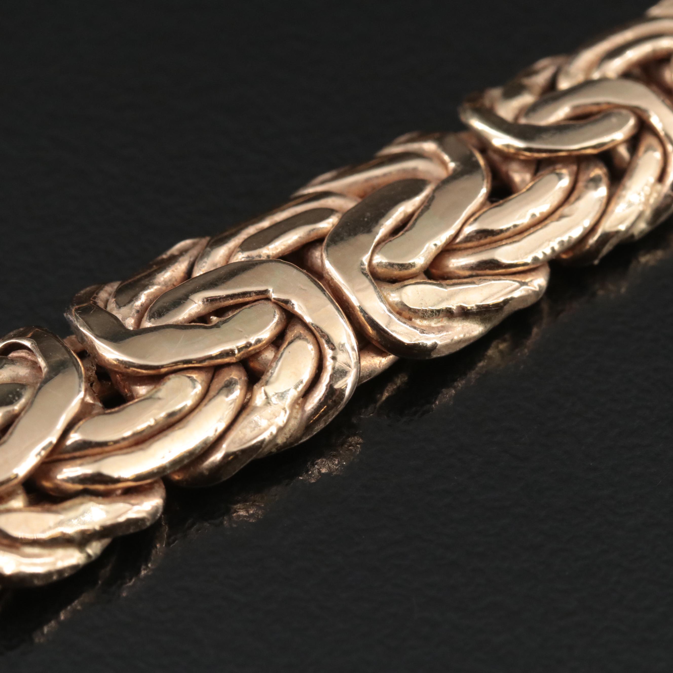 14K Graduated Byzantine Chain Necklace