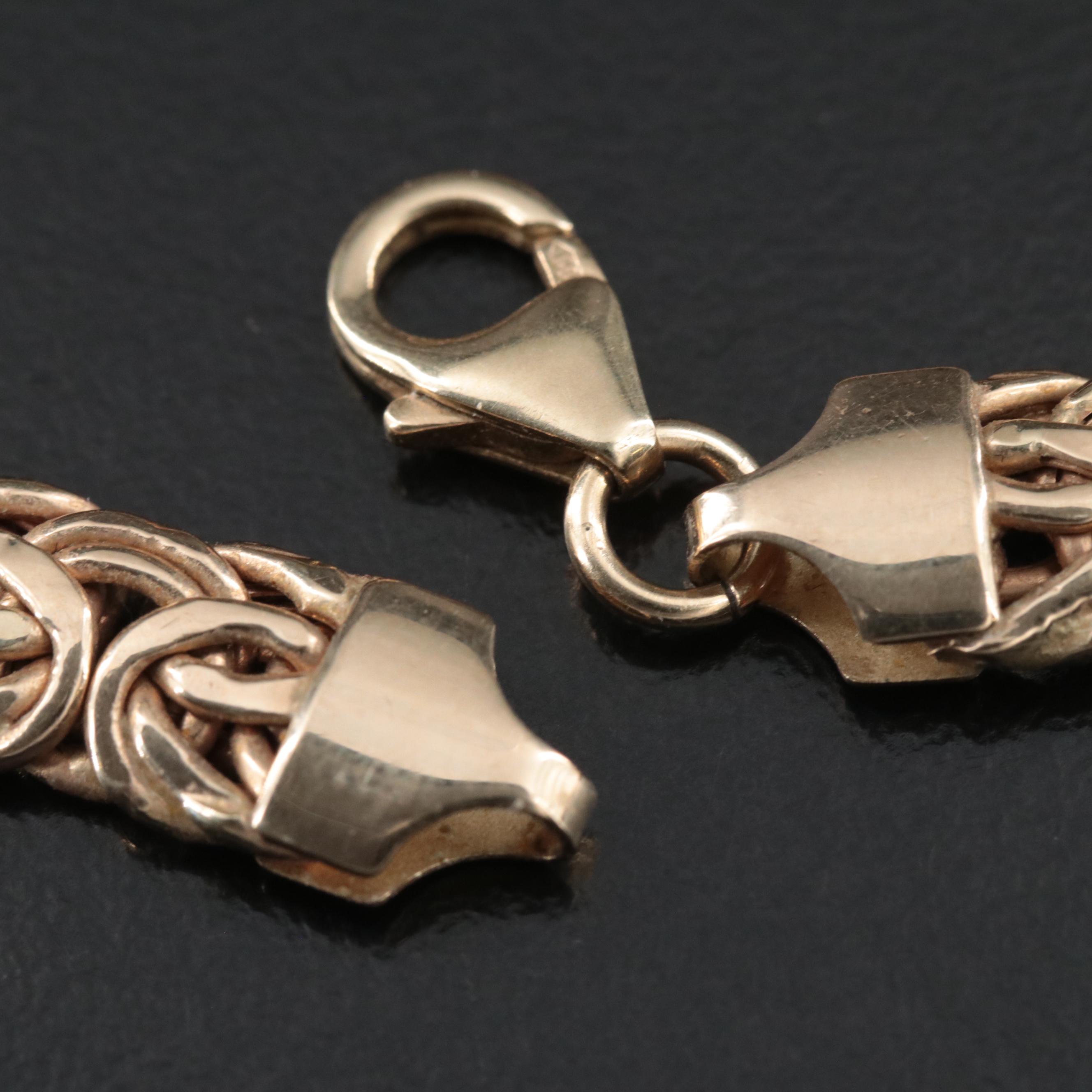 14K Graduated Byzantine Chain Necklace