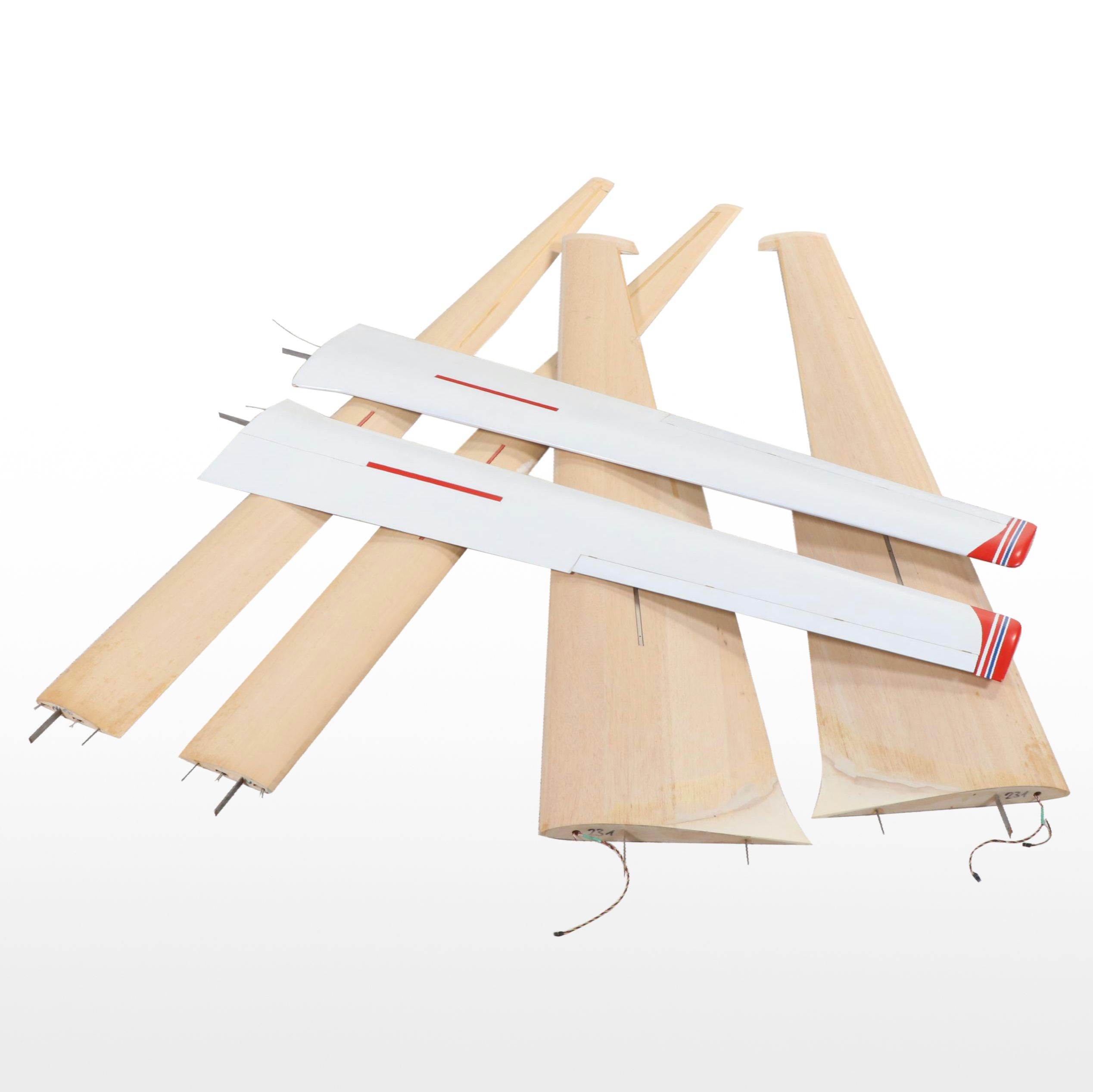 Balsa Wood and Laminated Model Airplane Wings