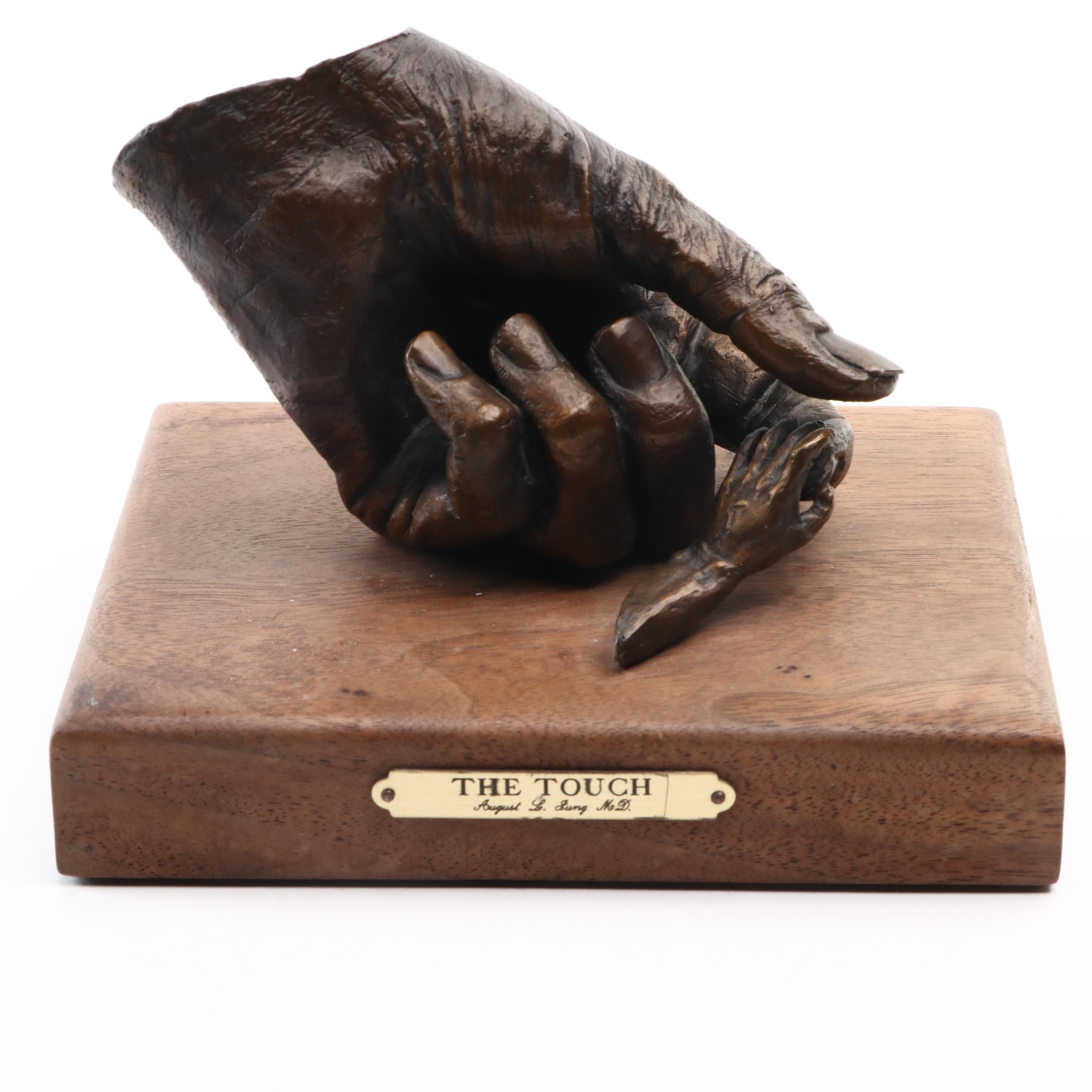 August L. Jung Bronze "The Touch," 1995