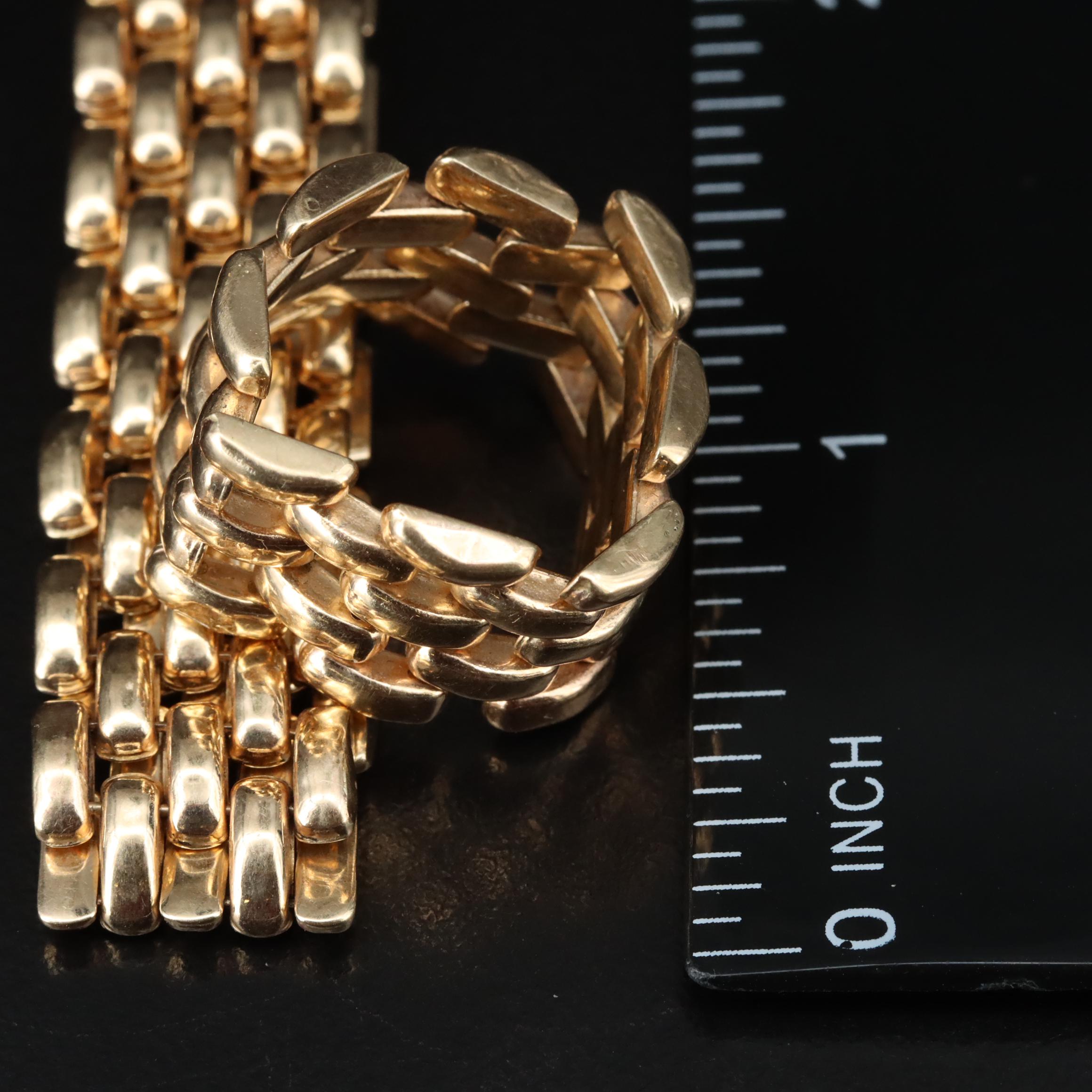 14K Panther Link Necklace and Ring