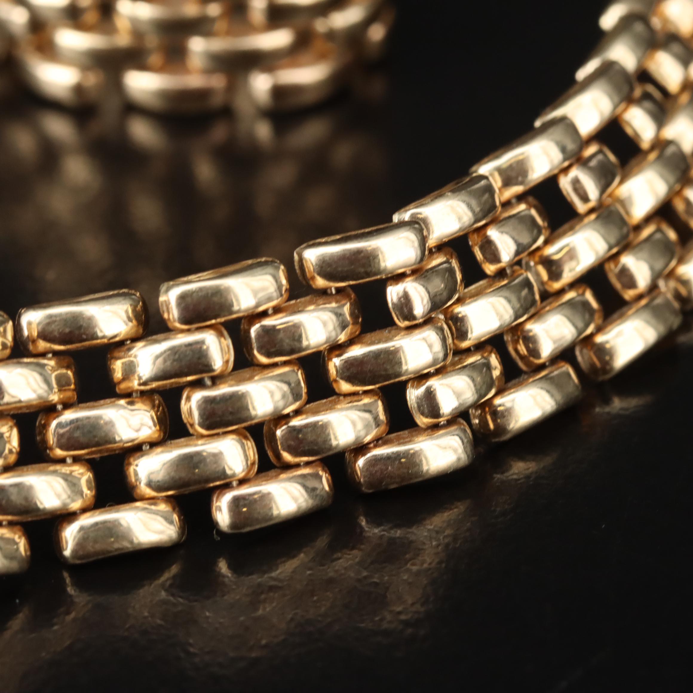 14K Panther Link Necklace and Ring