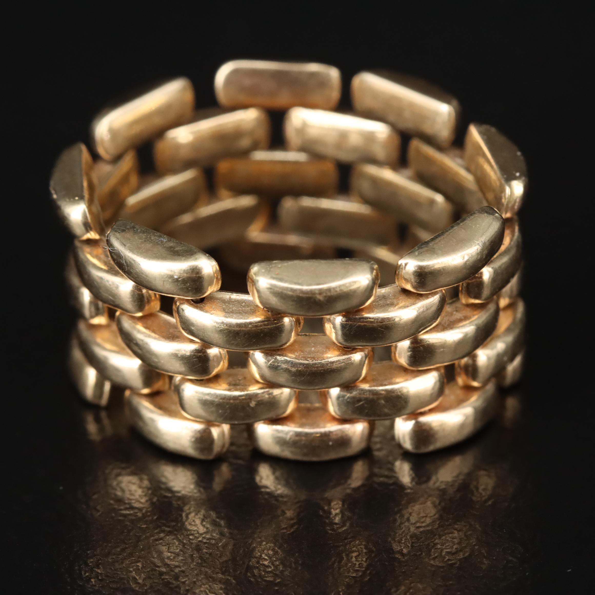 14K Panther Link Necklace and Ring