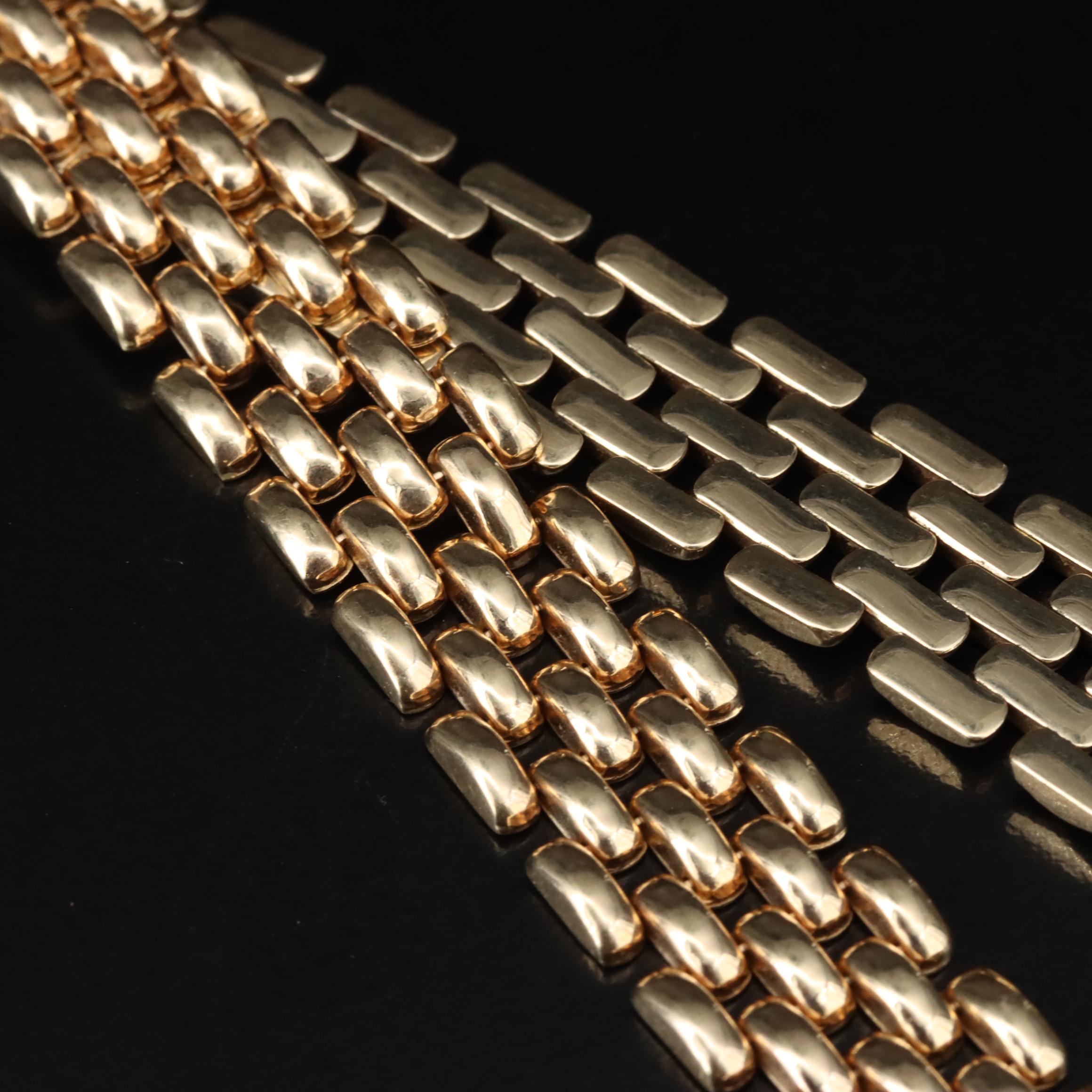 14K Panther Link Necklace and Ring