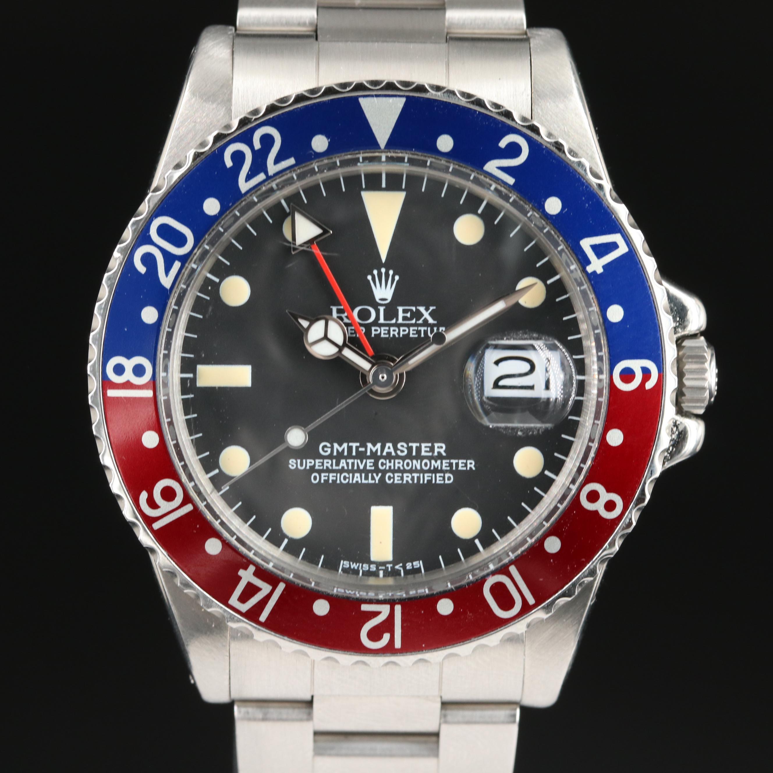 1965 Rolex GMT-Master "Pepsi" Bezel Stainless Steel Automatic Watch