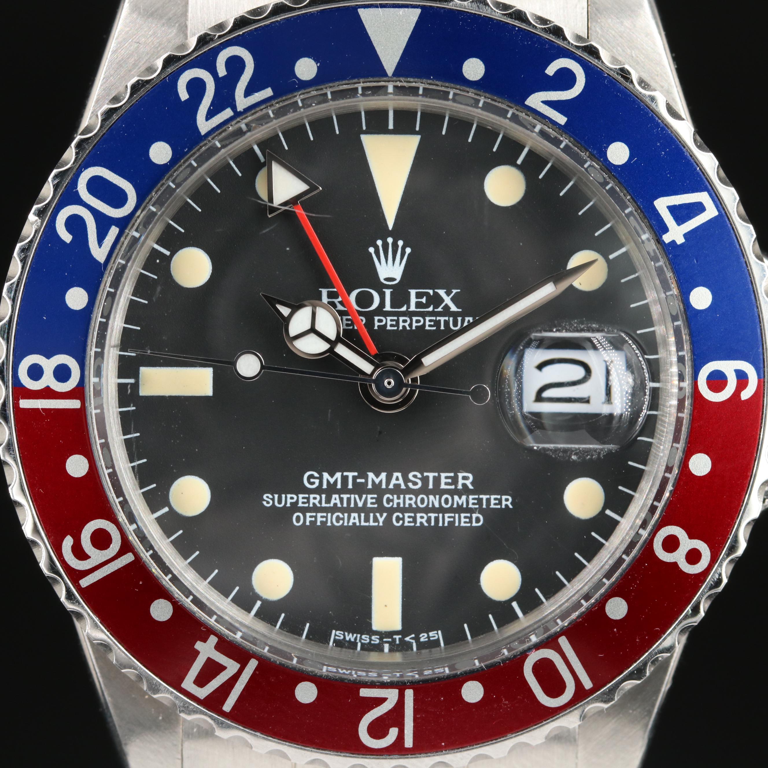 1965 Rolex GMT-Master "Pepsi" Bezel Stainless Steel Automatic Watch