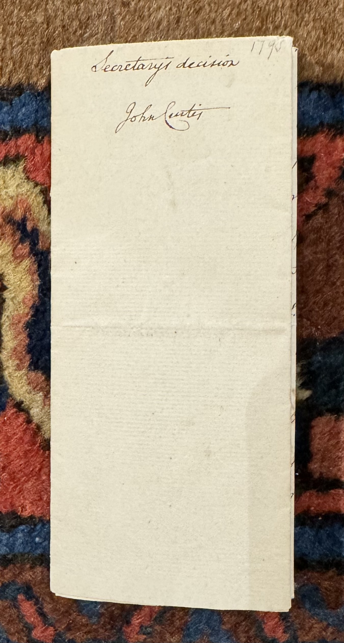 Alexander Hamilton Manuscript Document Signed, Dated 1795