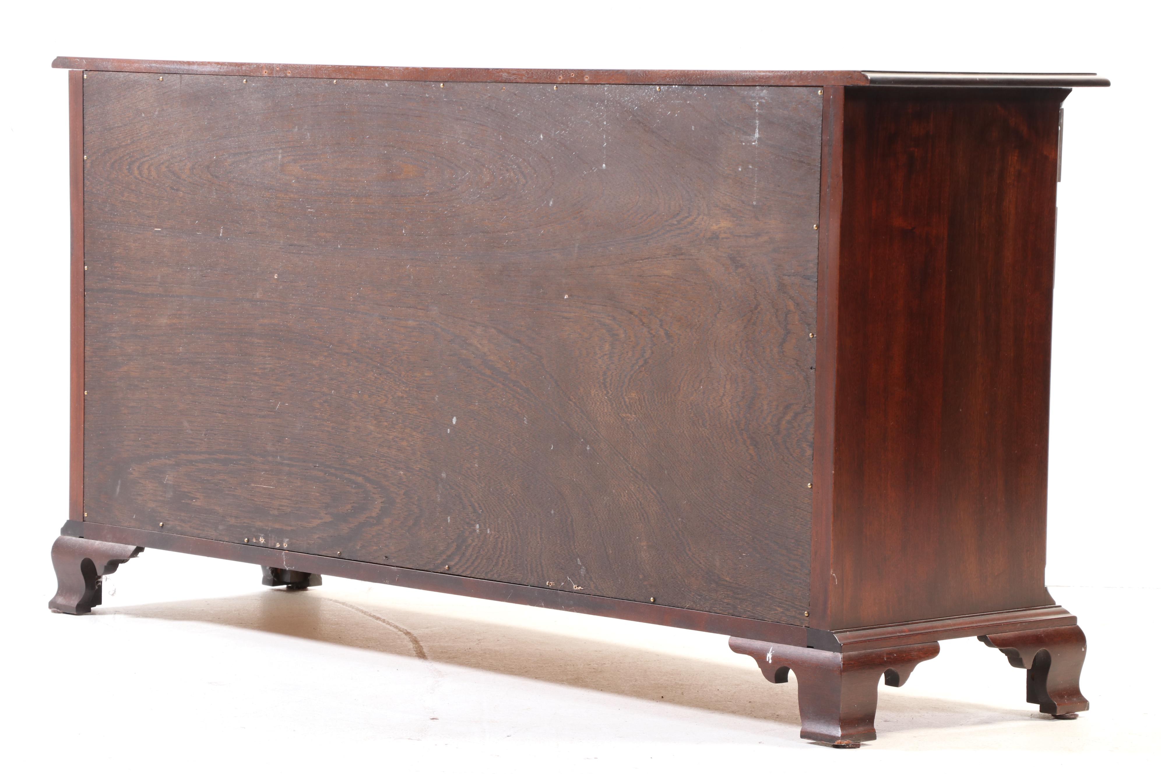 Stickley Chippendale Style Mahogany Dresser with Trifold Mirror