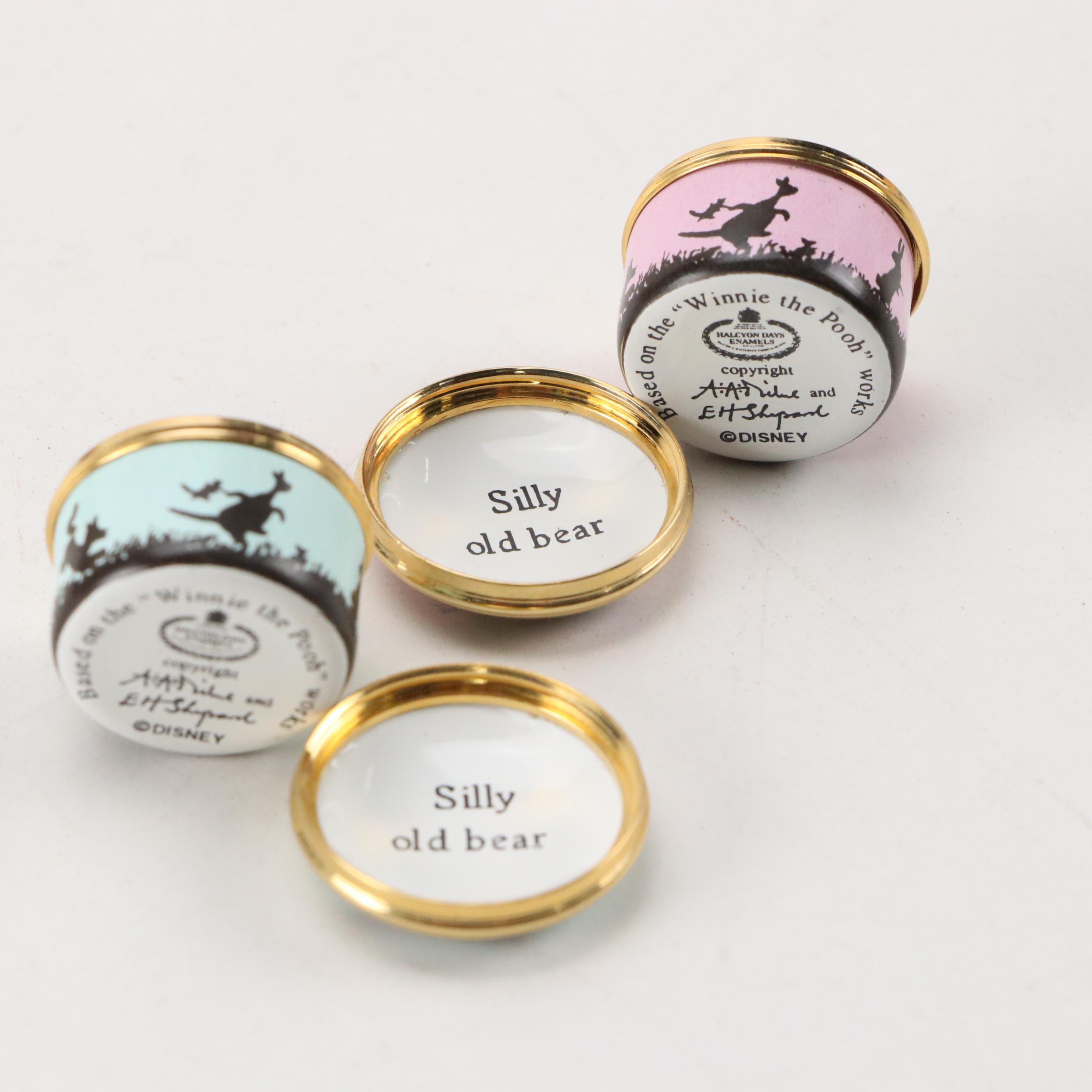 Halcyon Days Winnie the Pooh Bonbonnière and More Winnie the Pooh Enamel Boxes