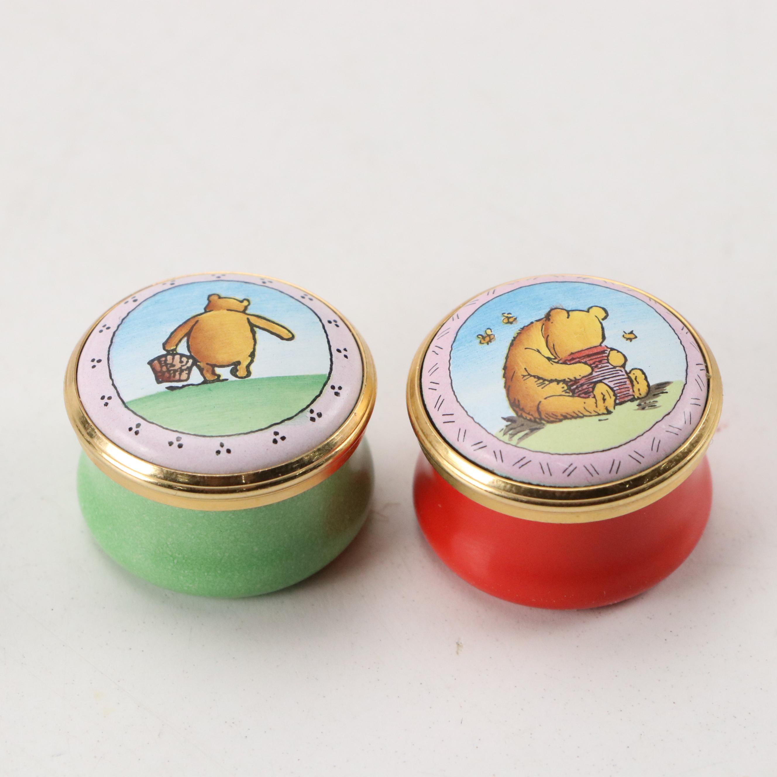 Halcyon Days Winnie the Pooh Bonbonnière and More Winnie the Pooh Enamel Boxes