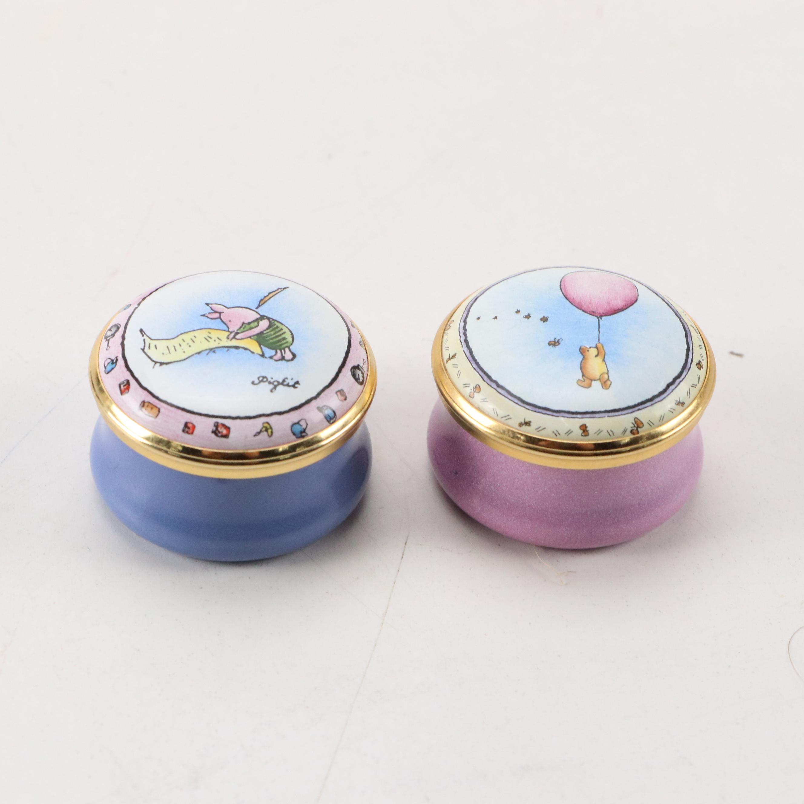 Halcyon Days Winnie the Pooh Bonbonnière and More Winnie the Pooh Enamel Boxes
