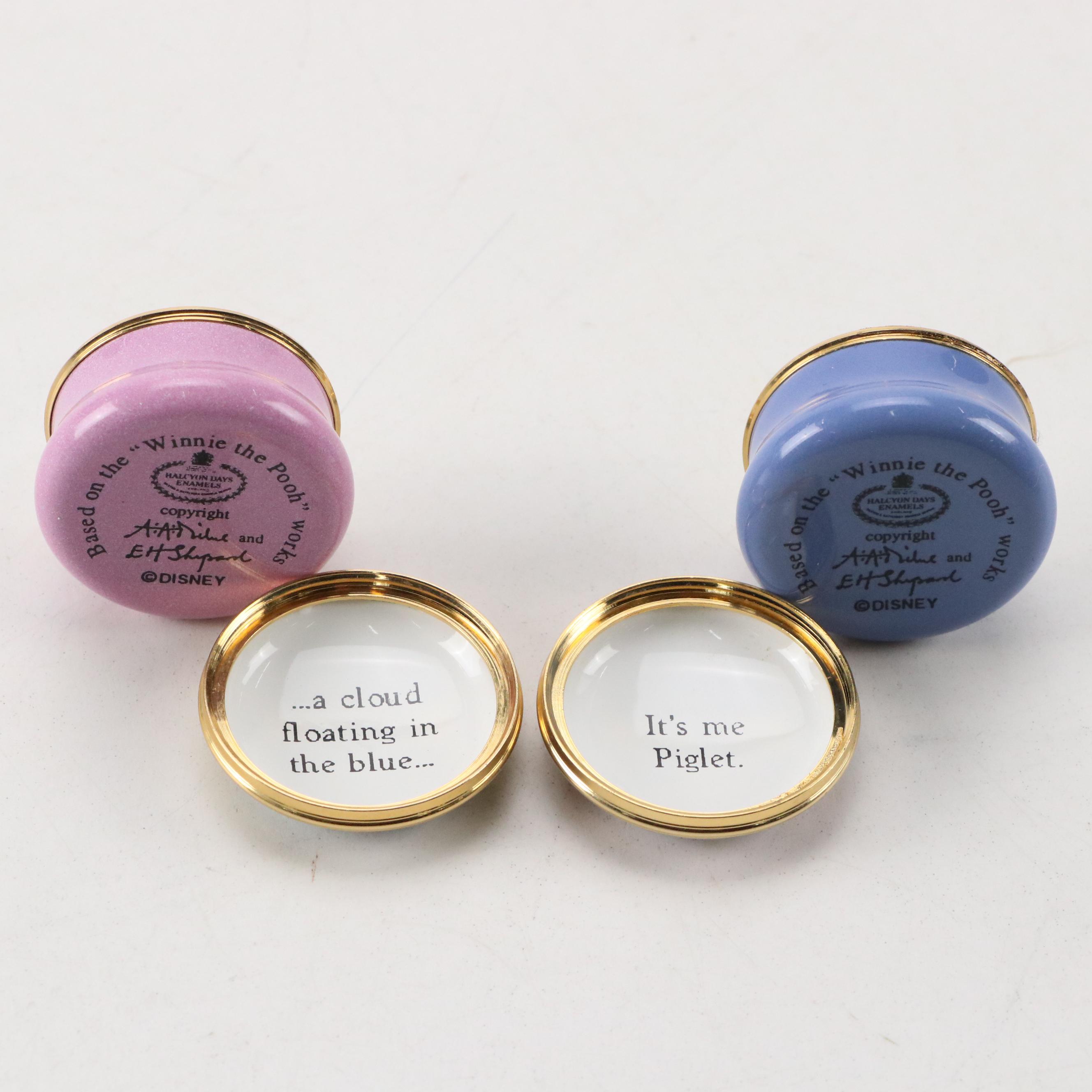 Halcyon Days Winnie the Pooh Bonbonnière and More Winnie the Pooh Enamel Boxes