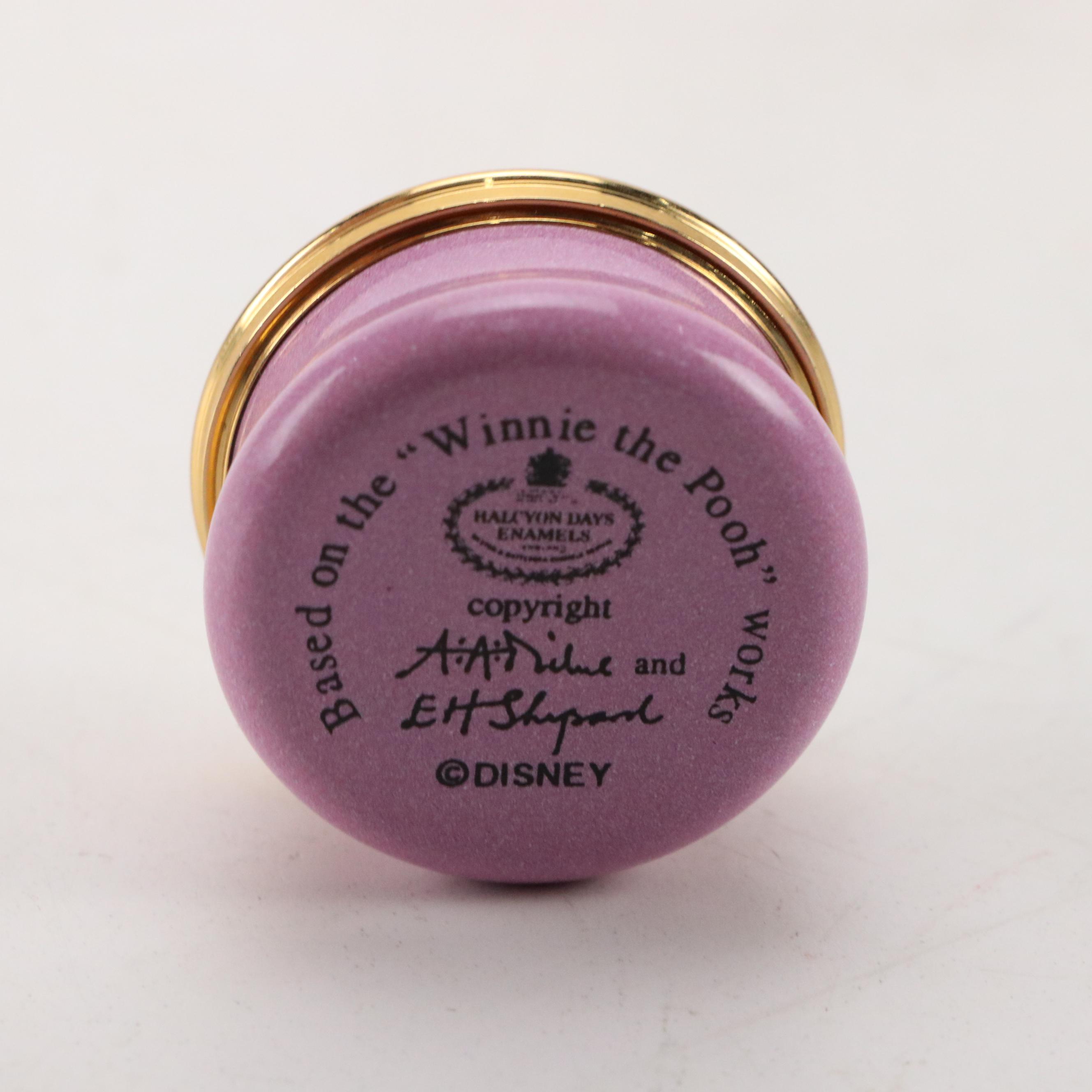 Halcyon Days Winnie the Pooh Bonbonnière and More Winnie the Pooh Enamel Boxes