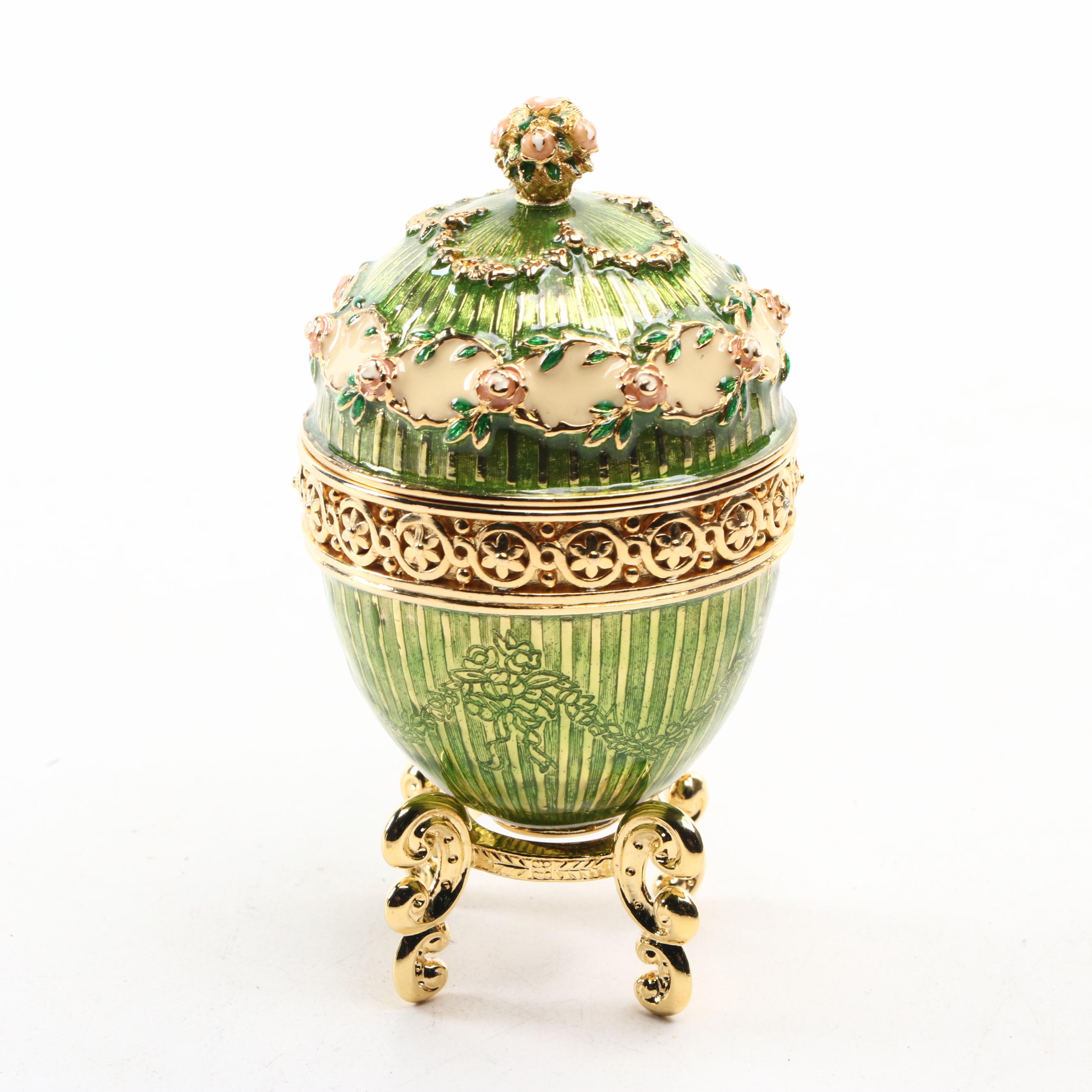 Joan Rivers Guilloché Imperial Treasures III Hidden Timepiece Egg