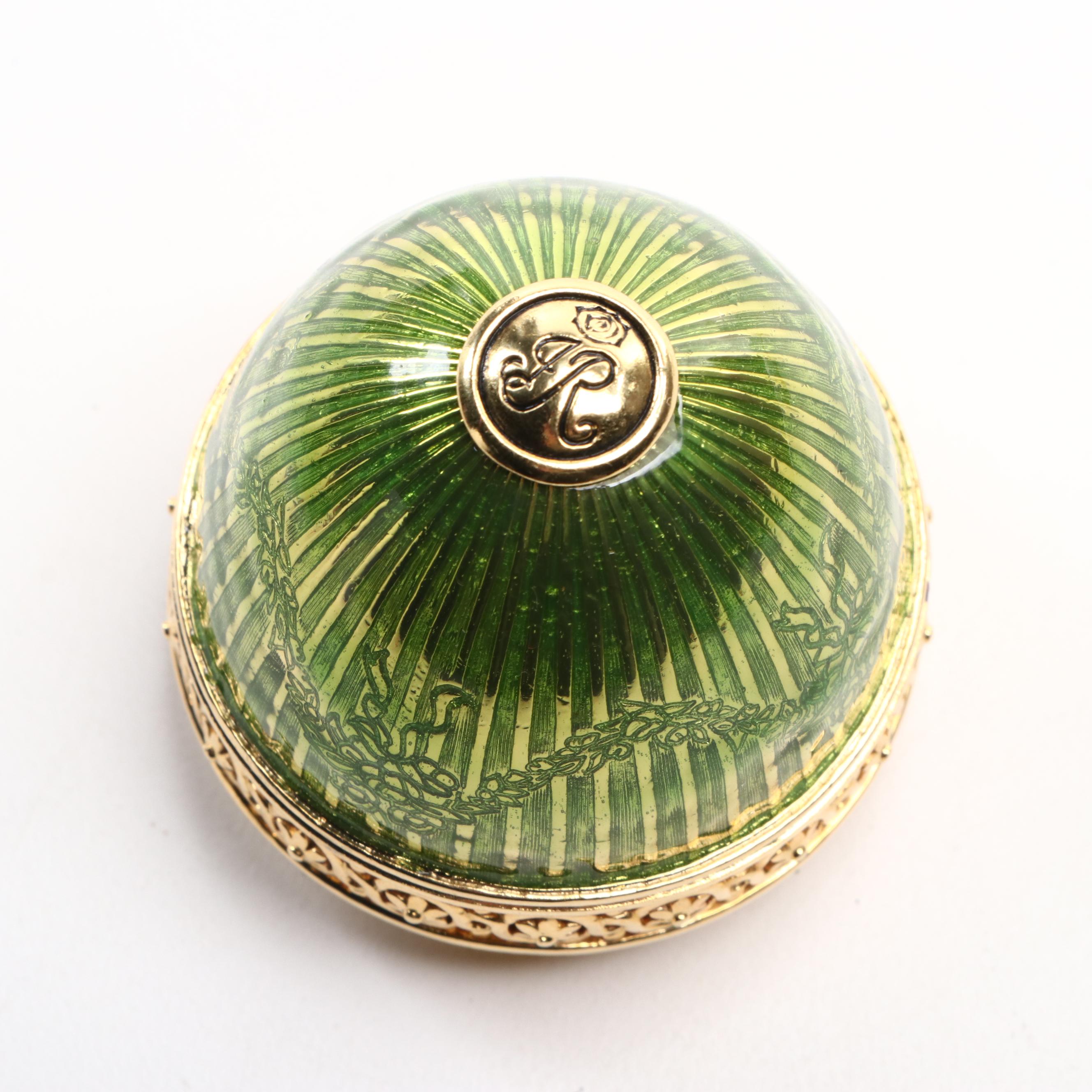 Joan Rivers Guilloché Imperial Treasures III Hidden Timepiece Egg