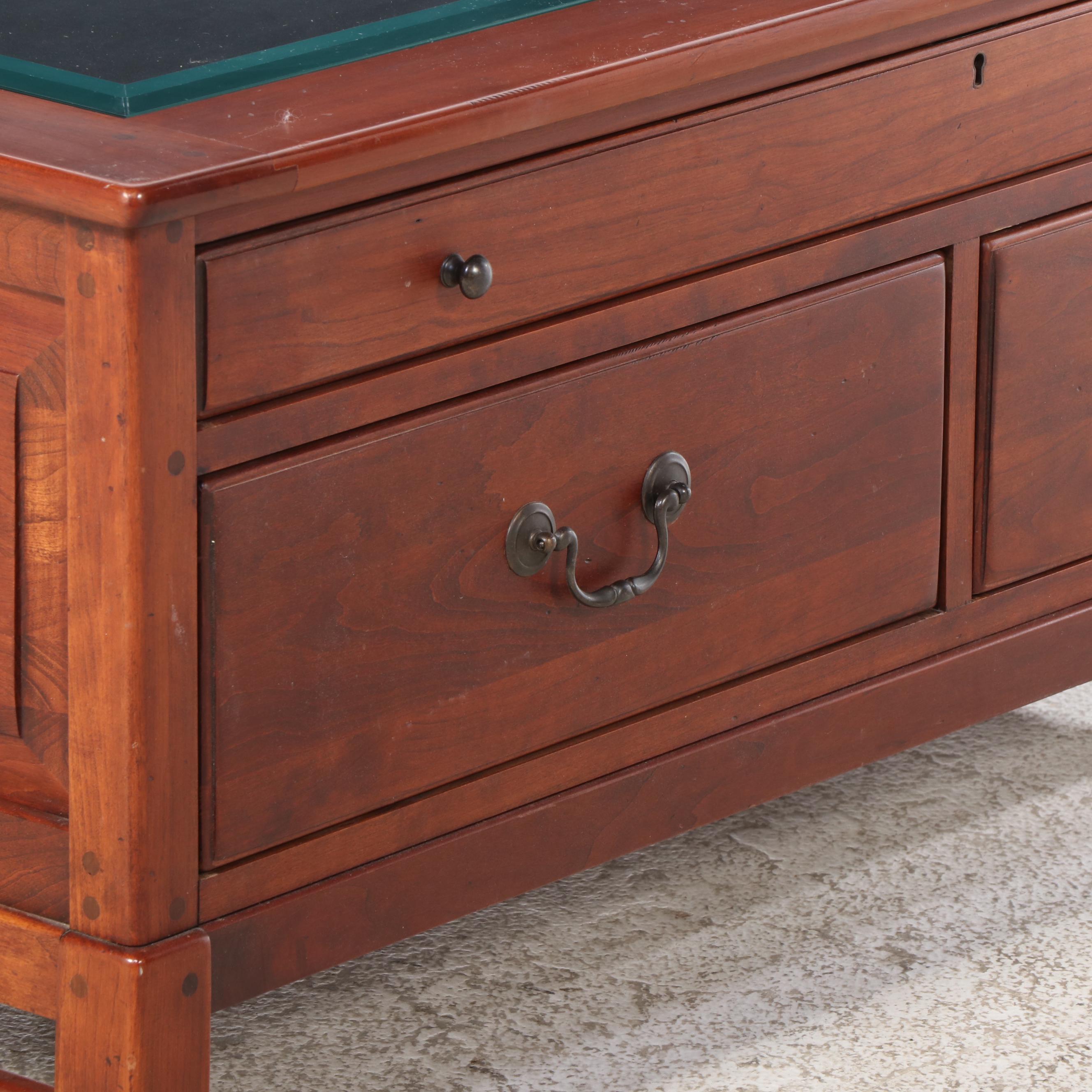 Lexington Furniture Cherrywood and Glass Display Coffee Table