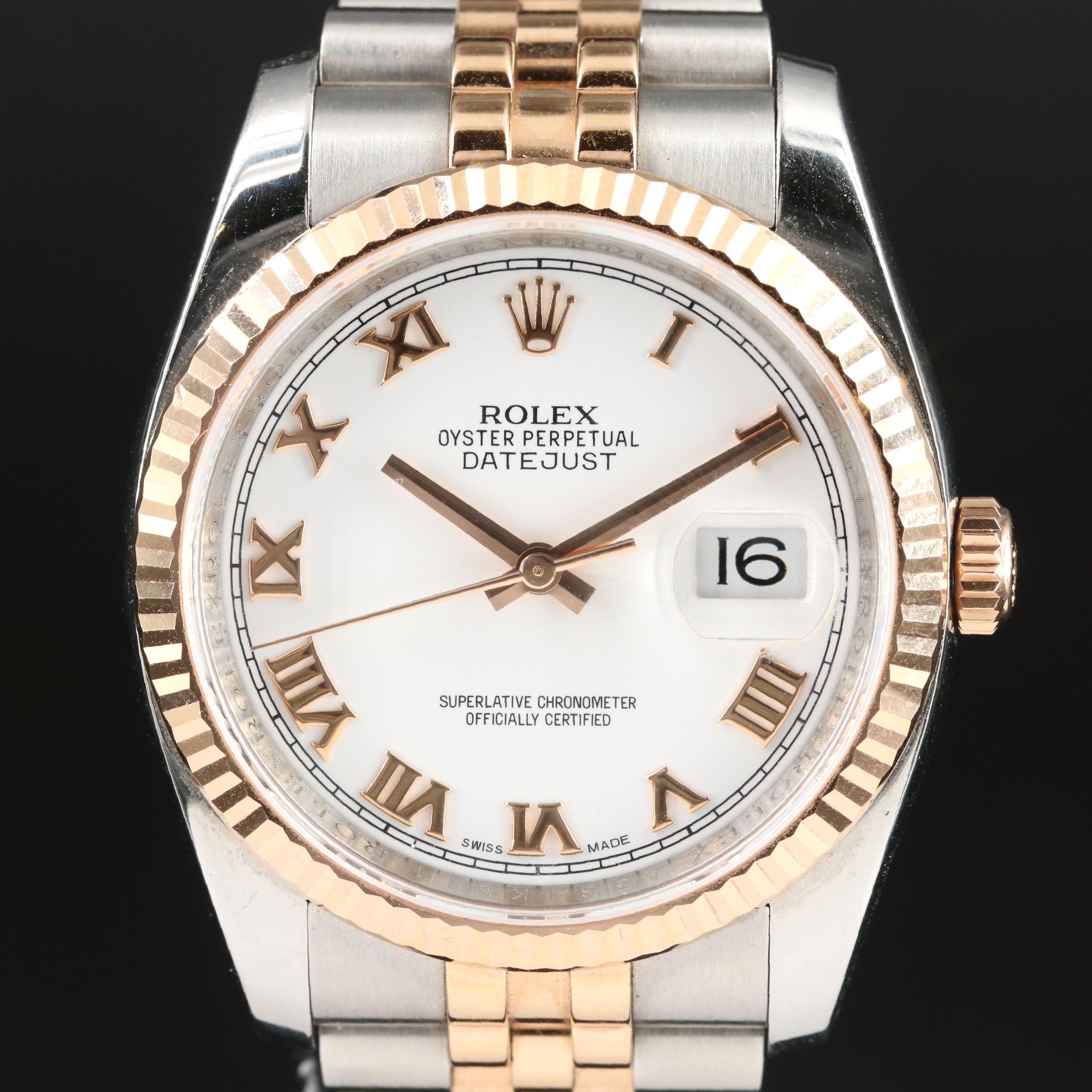 18K and Steelinox Two-Tone Rolex Oyster Perpetual Datejust Watch