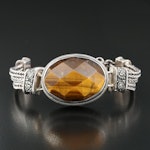 Lori Bonn Sterling Faceted Tiger's Eye Bracelet