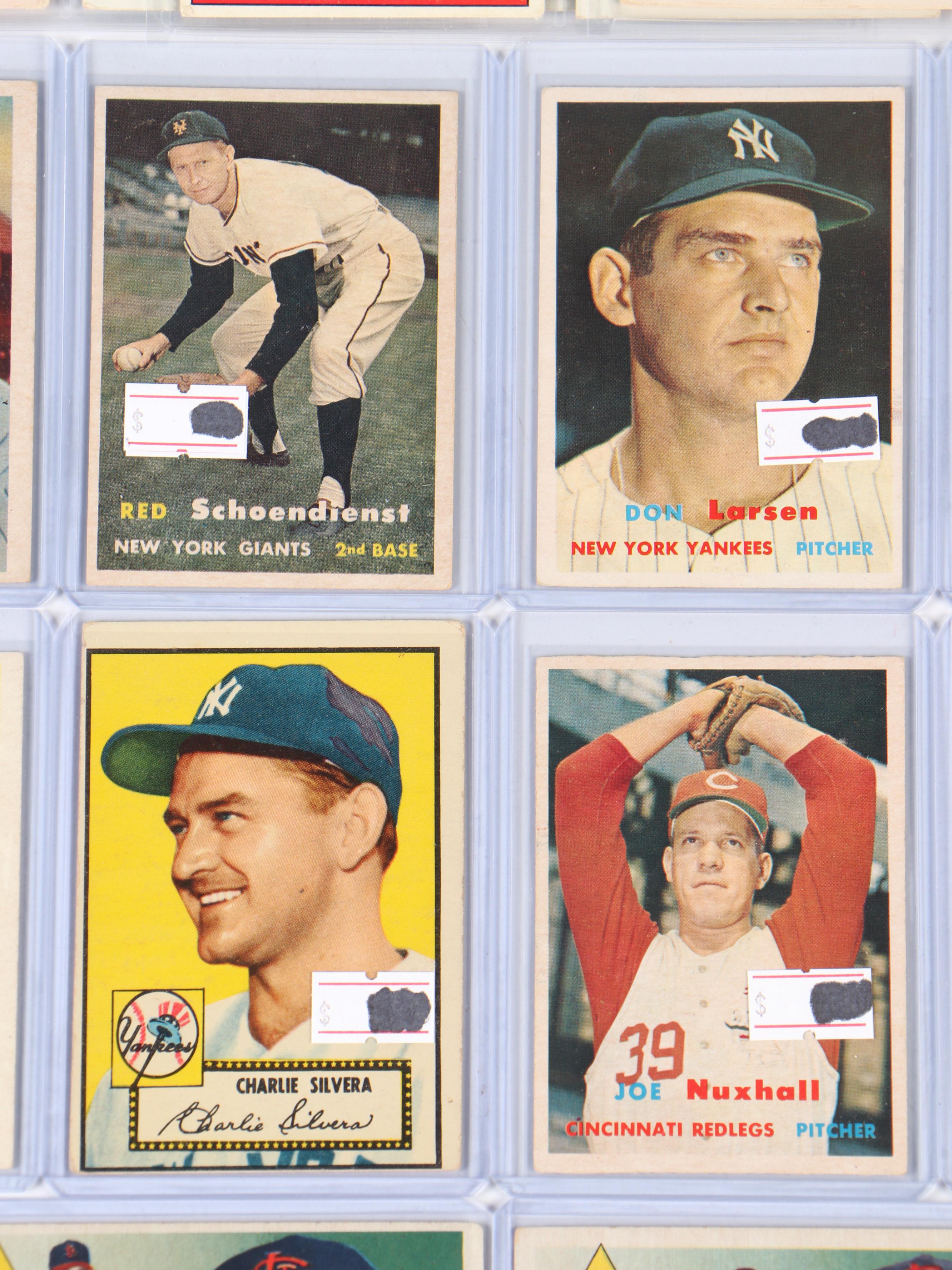 Topps Baseball Cards Featuring Don Newcombe, Joe Nuxhall, and More, 1950s–1970s