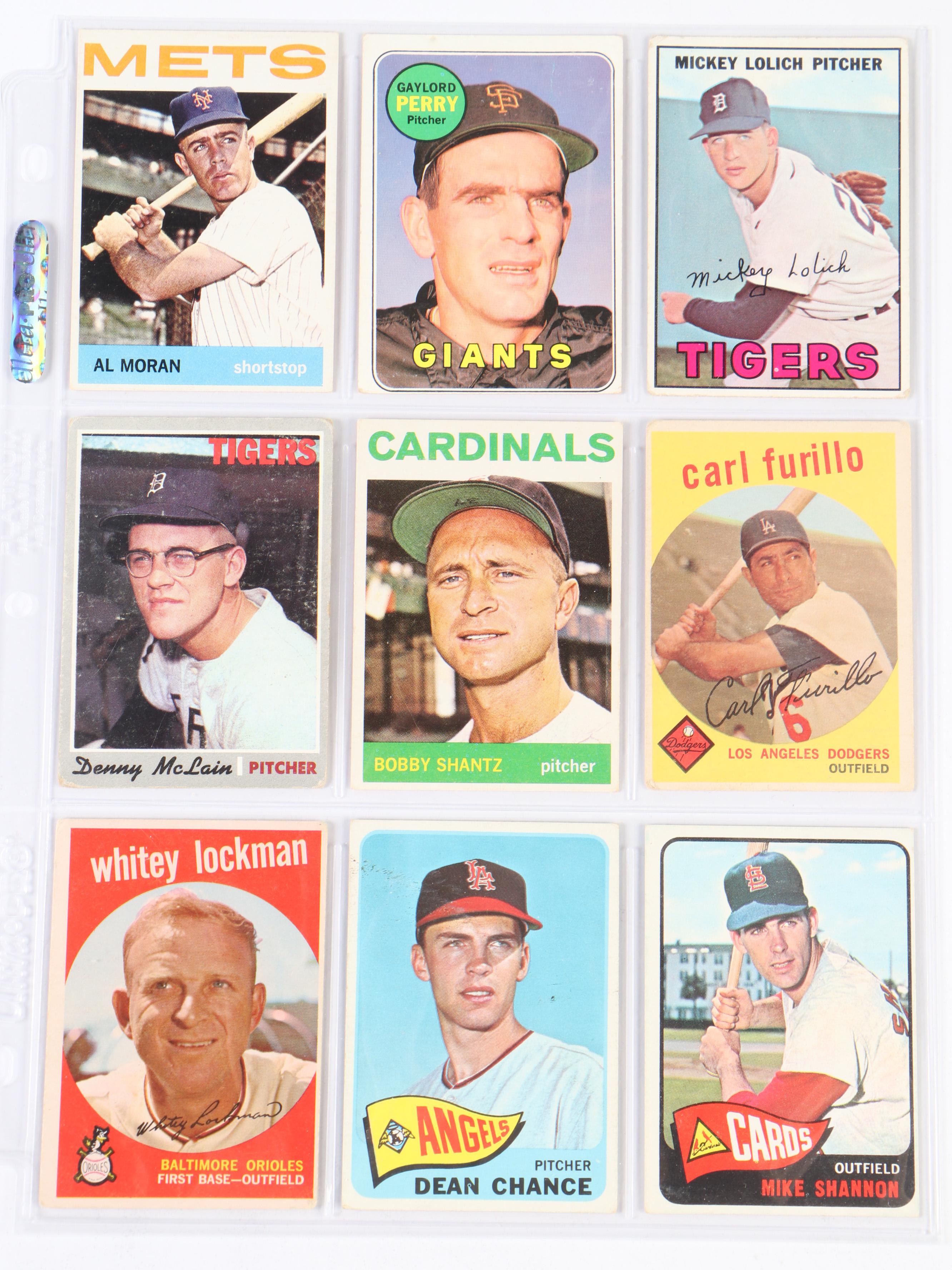 Topps Baseball Cards Featuring Don Newcombe, Joe Nuxhall, and More, 1950s–1970s