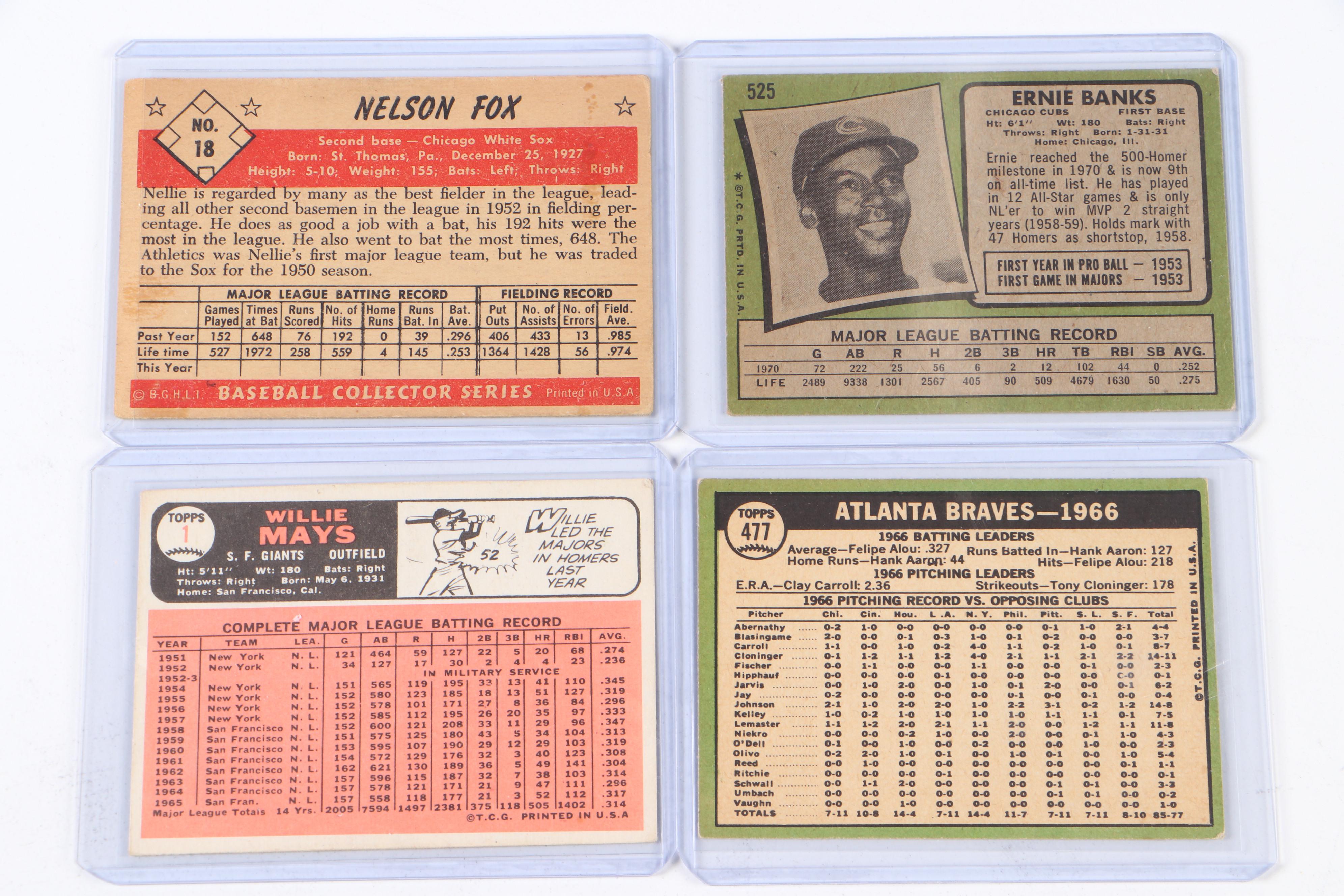 Topps Baseball Cards Featuring Mickey Mantle, Hank Aaron and More, 1950s–1970s