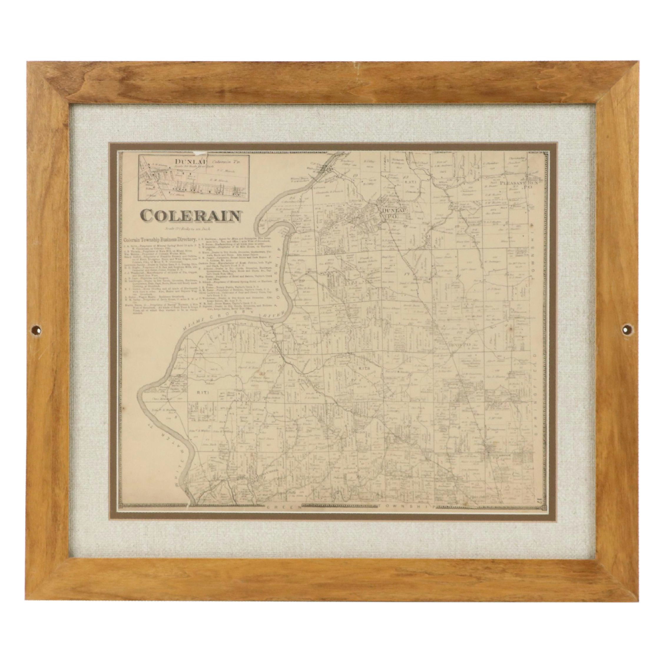 Map of Cincinnati Township "Colerain," 1869