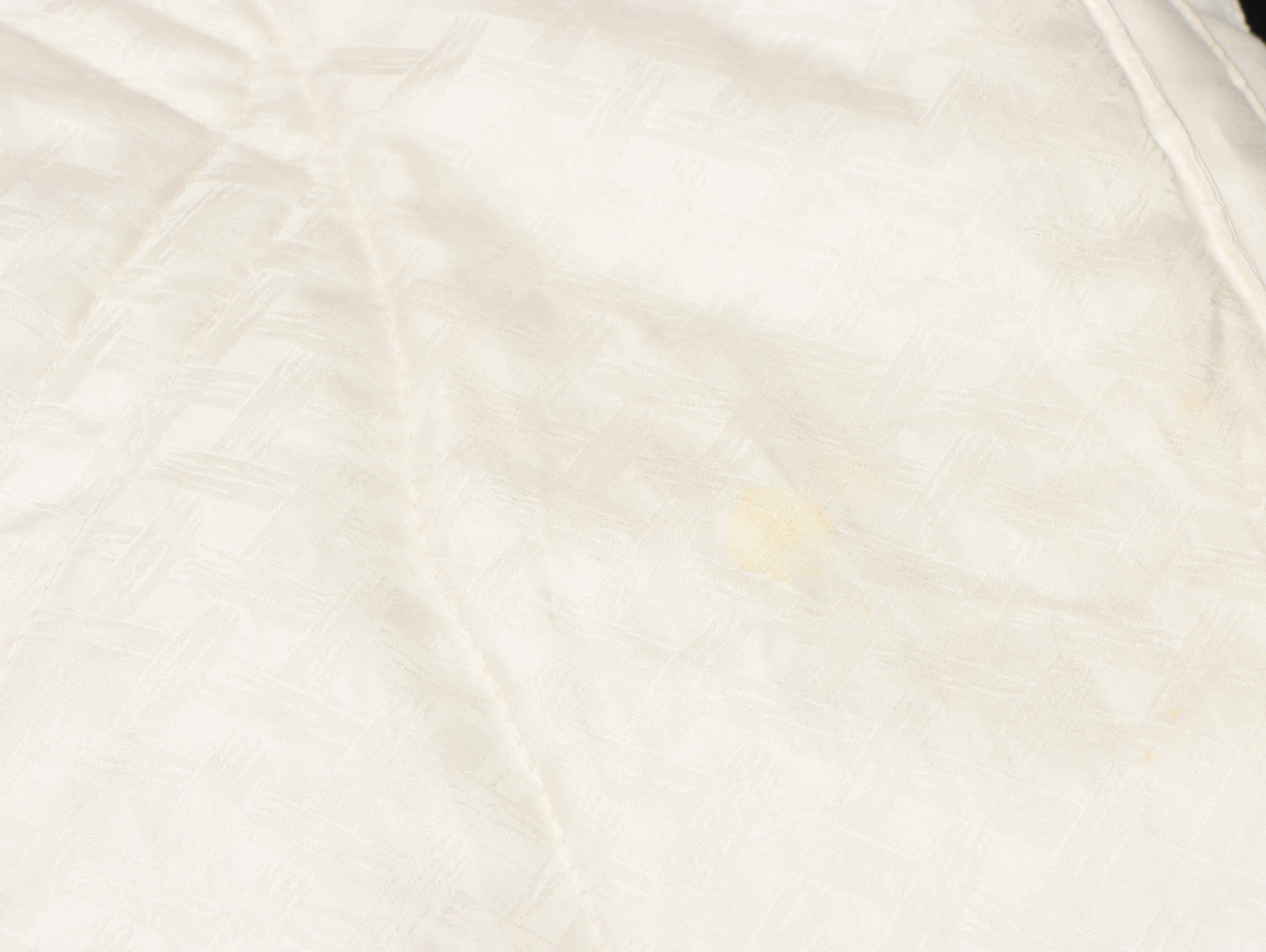 Frette King Size Ivory Damask Sheets with Duvet and Assorted Pillow Covers