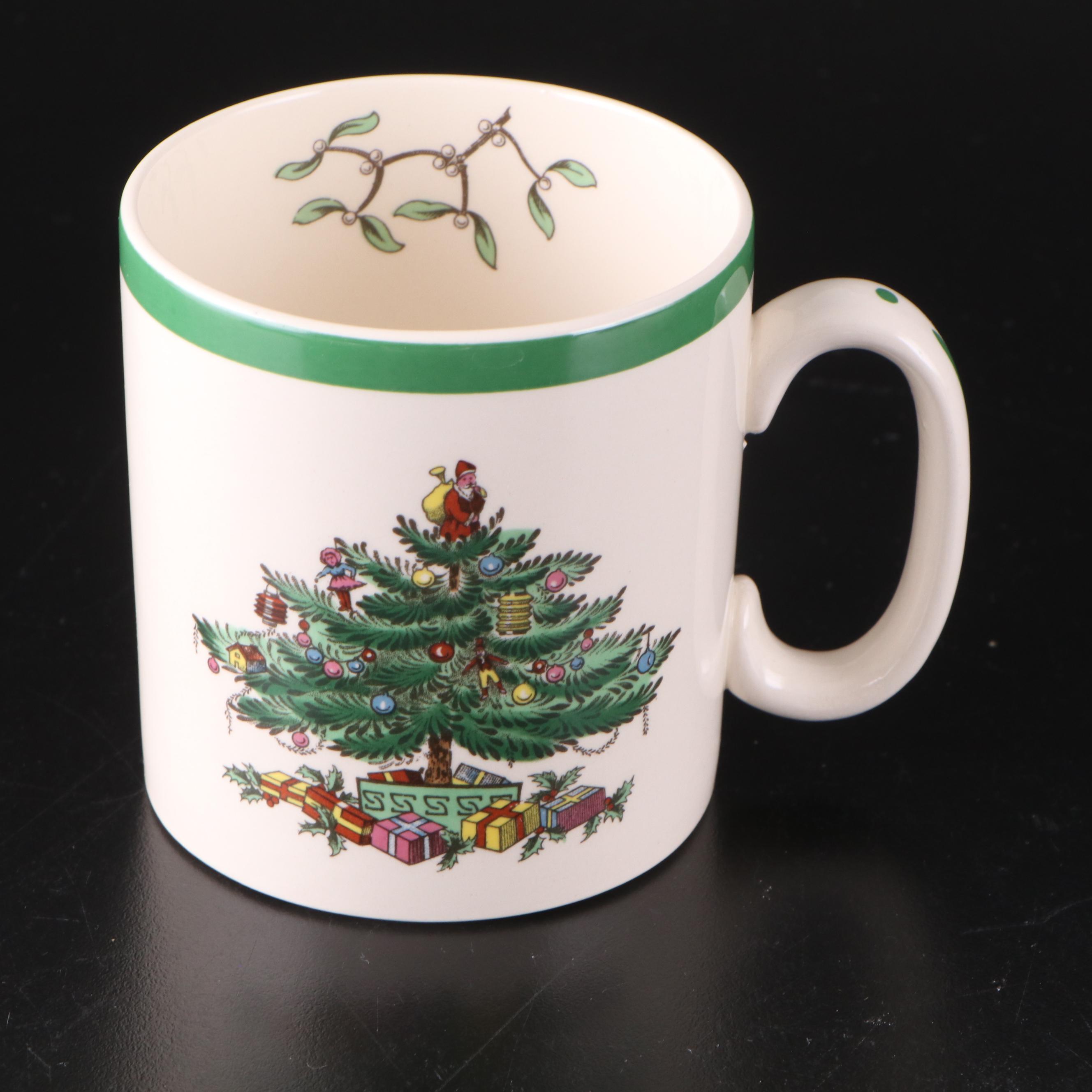 Spode "Christmas Tree" Dinnerware with Other Cheese Board and Coasters