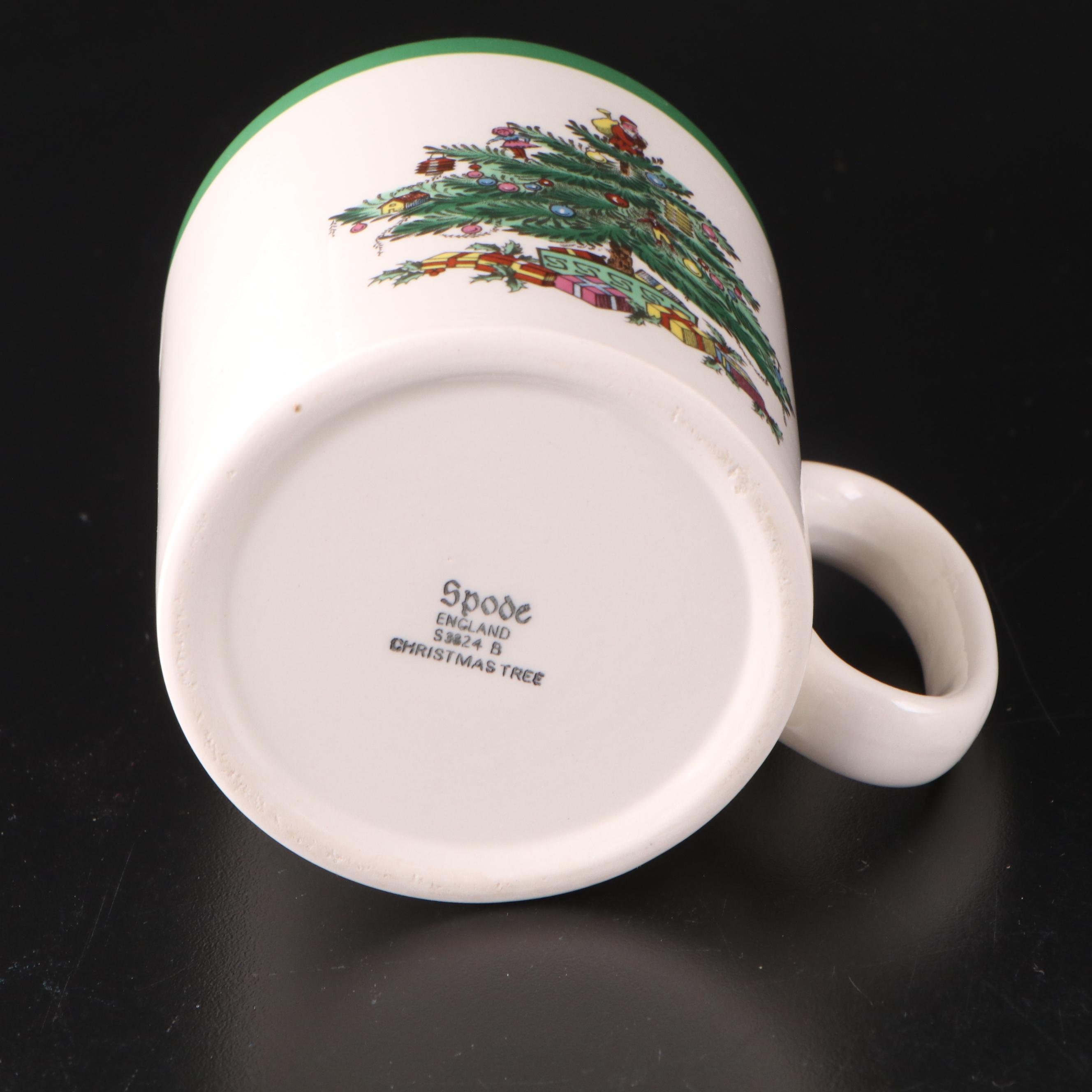 Spode "Christmas Tree" Dinnerware with Other Cheese Board and Coasters