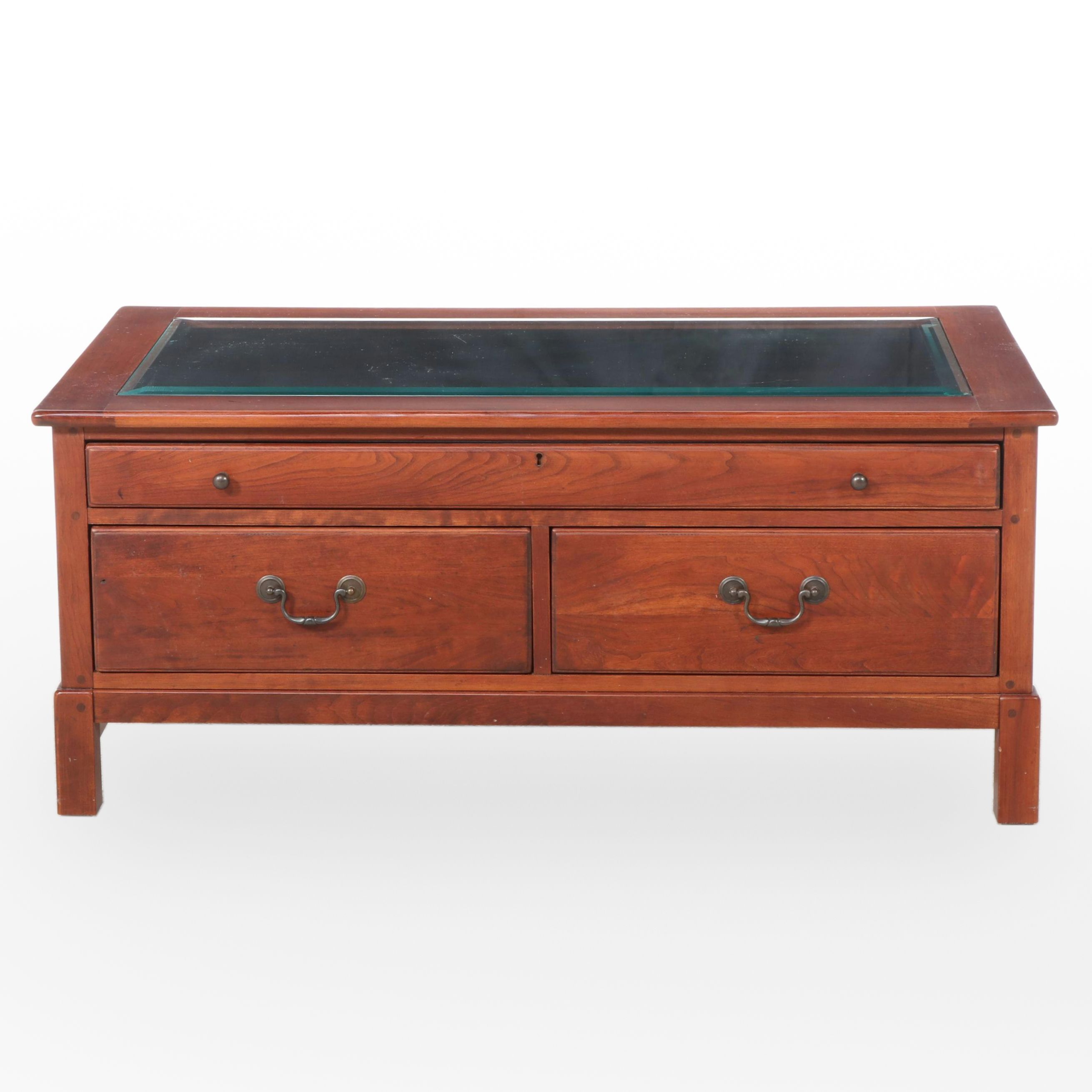 Lexington Furniture Cherrywood and Glass Display Coffee Table