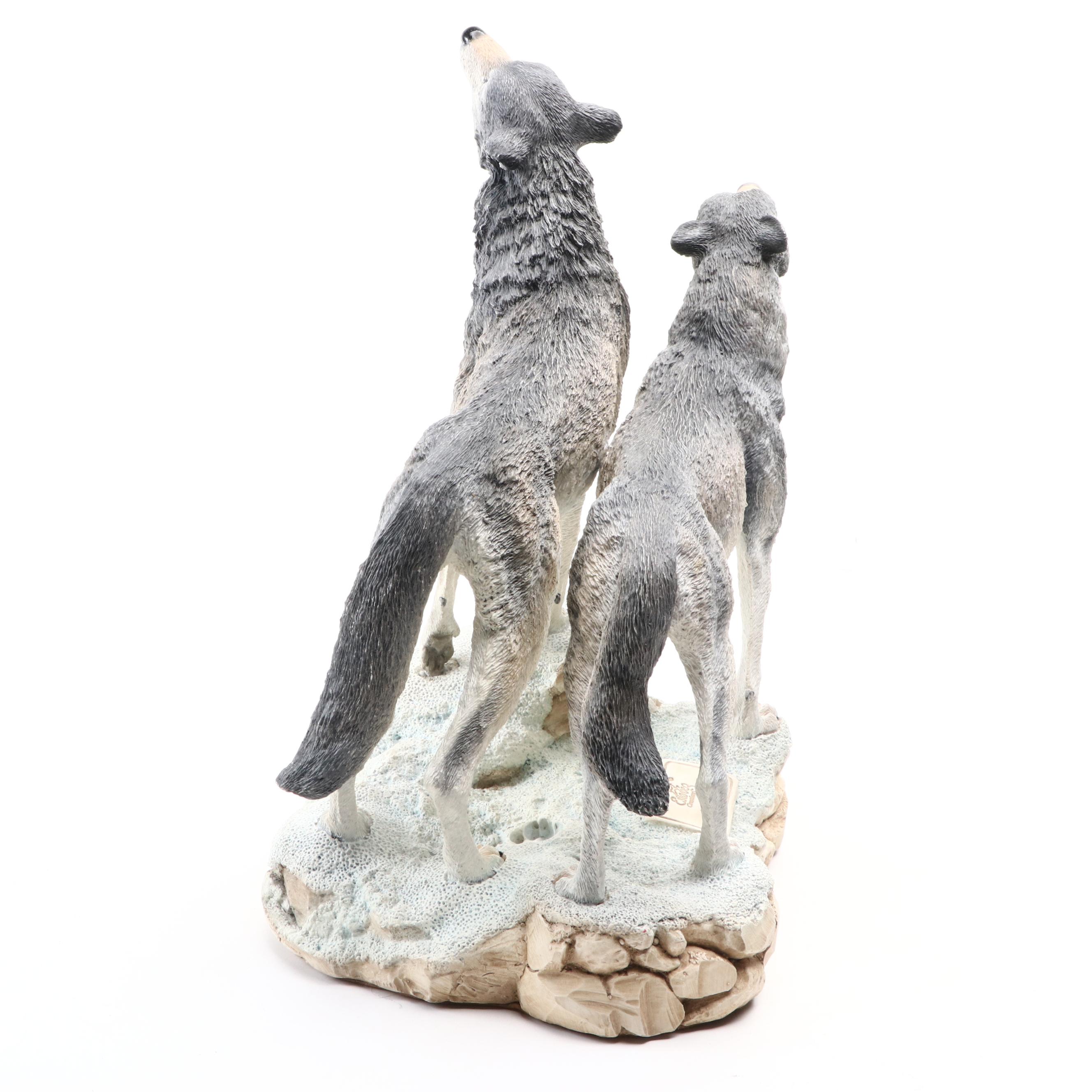 Estevez Creations Limited Edition "Winter Call Wolves" Resin Figurine