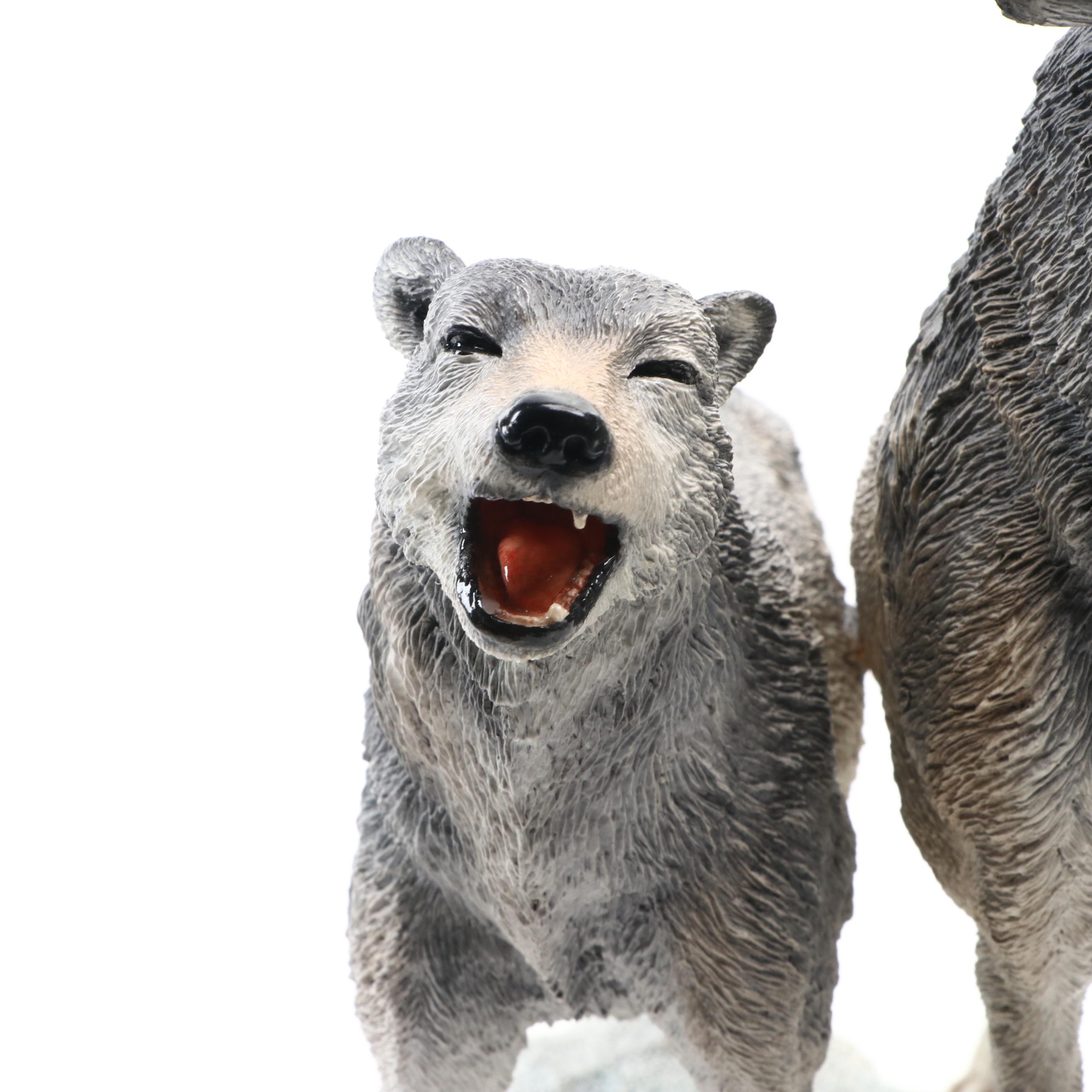 Estevez Creations Limited Edition "Winter Call Wolves" Resin Figurine