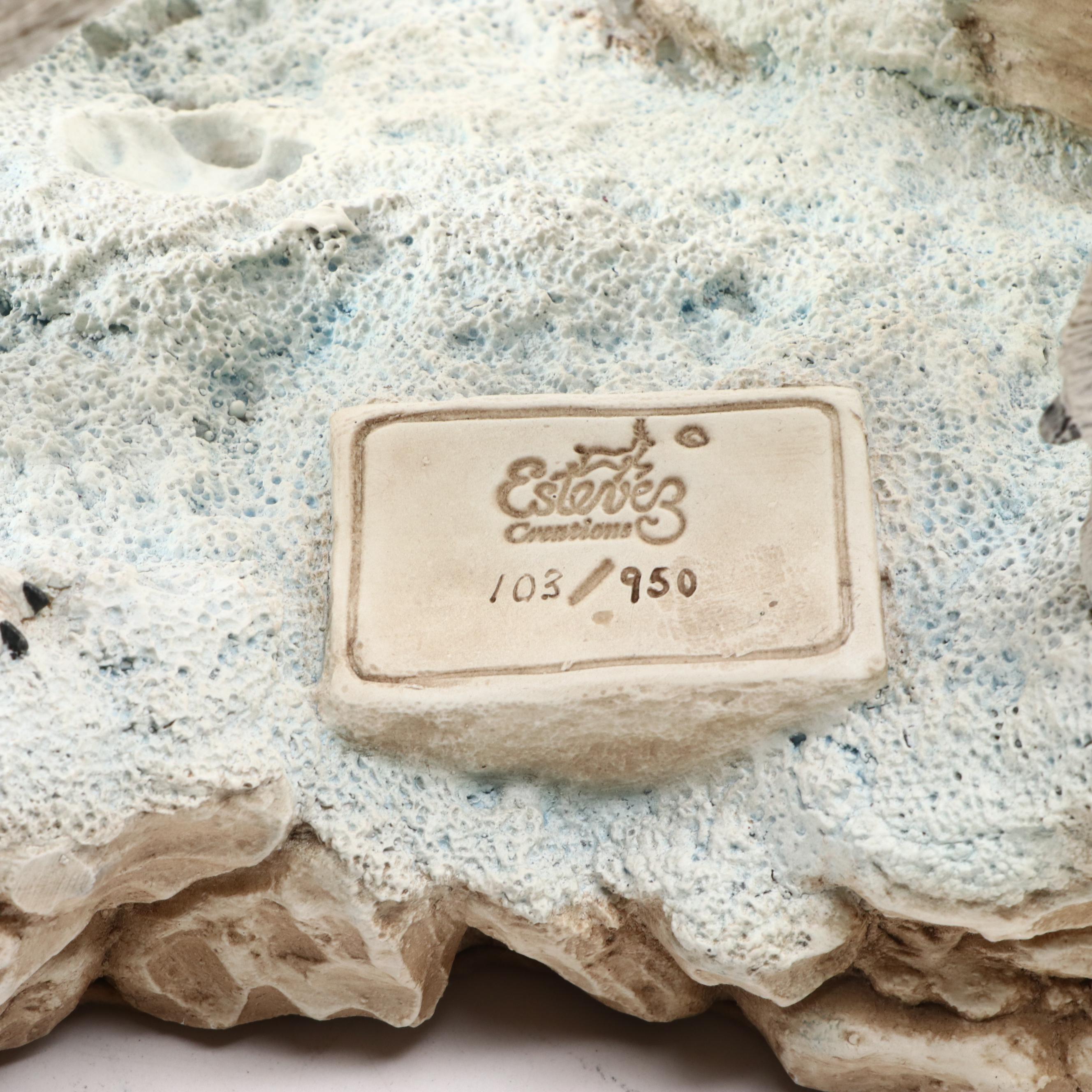 Estevez Creations Limited Edition "Winter Call Wolves" Resin Figurine