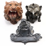 Weidlich Brothers with Other Cold-Painted Tiger- and Devil-Shaped Inkwells