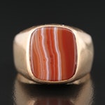 18K Agate Ring