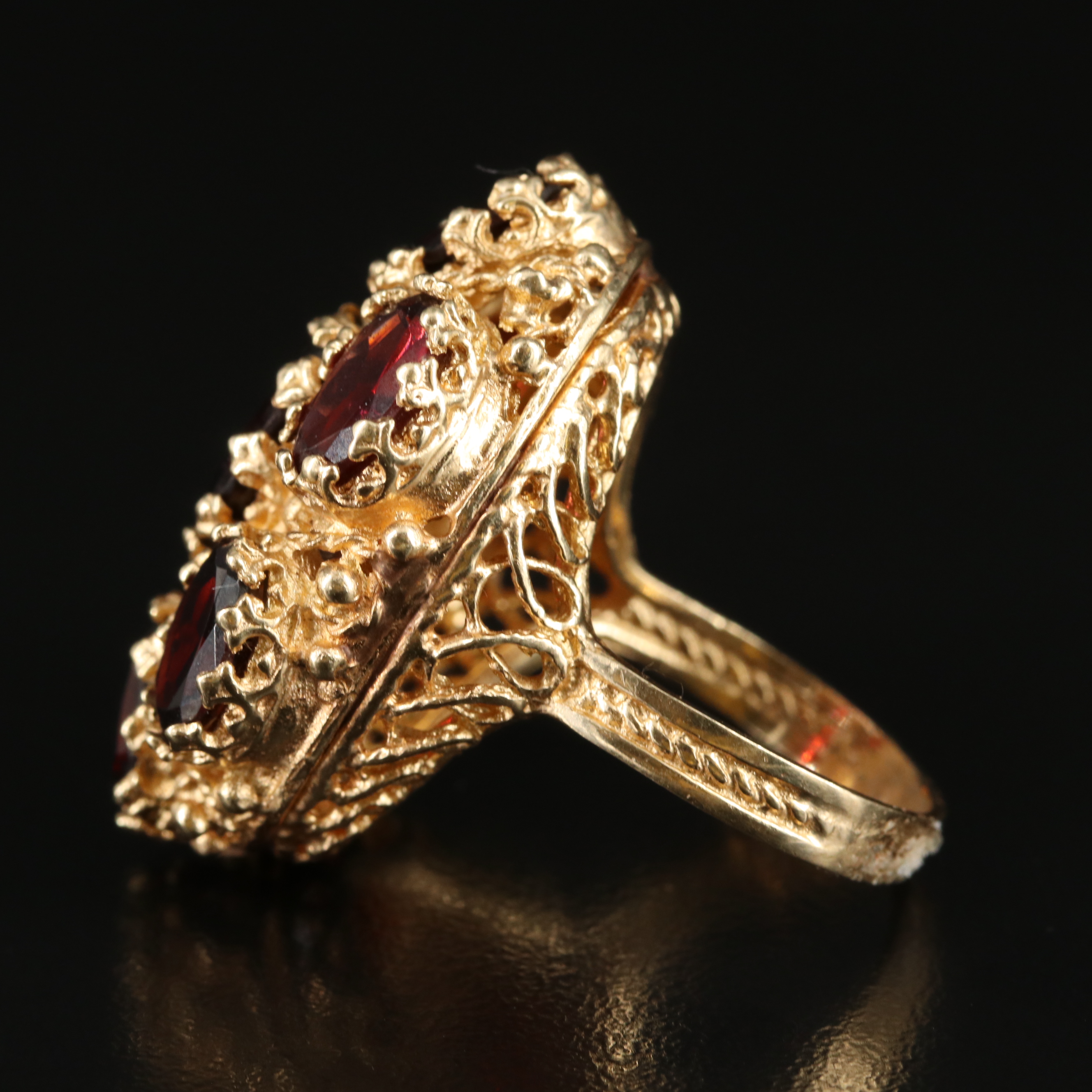 14K Garnet Ring