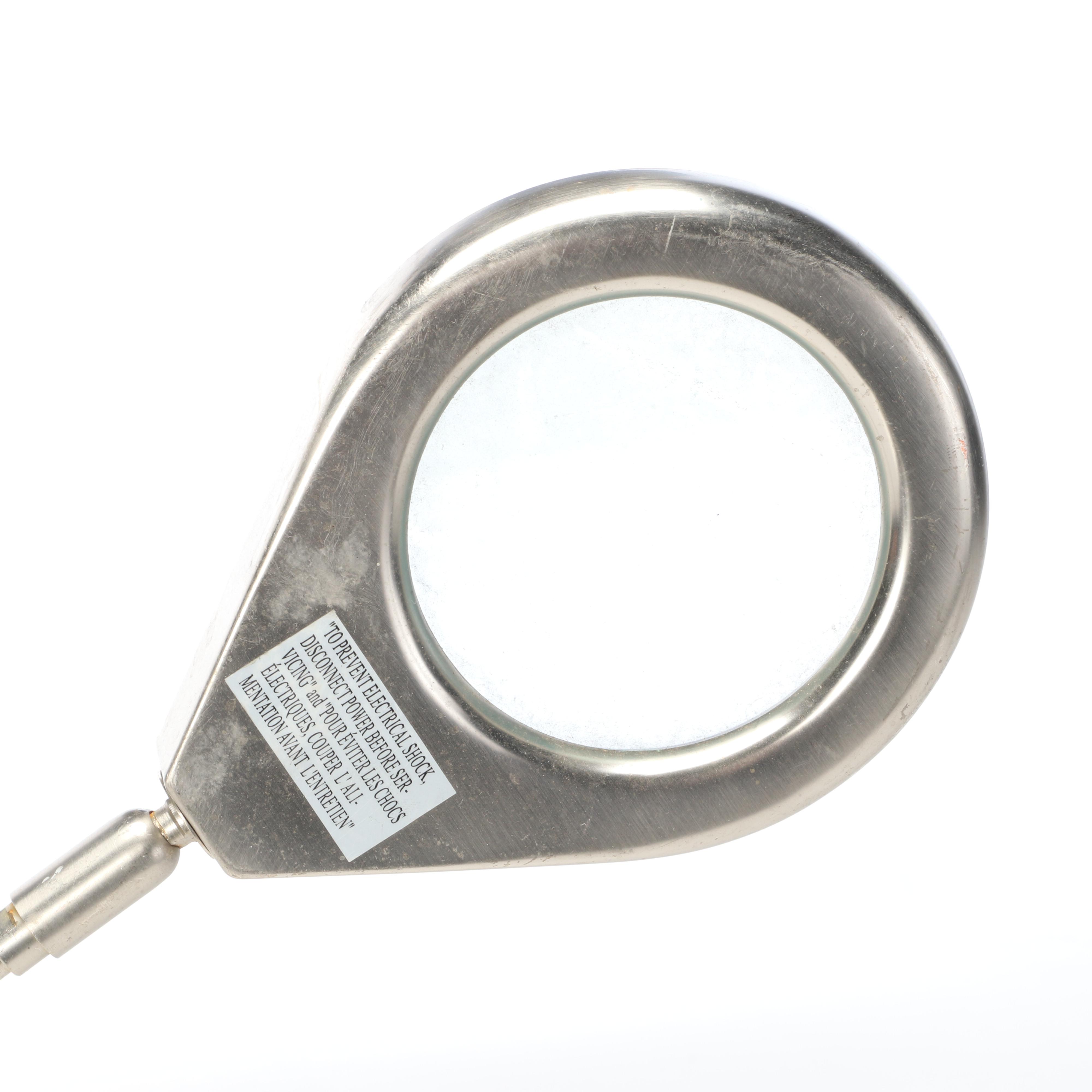 Sharper Image Metal Adjustable Magnifying Lamp